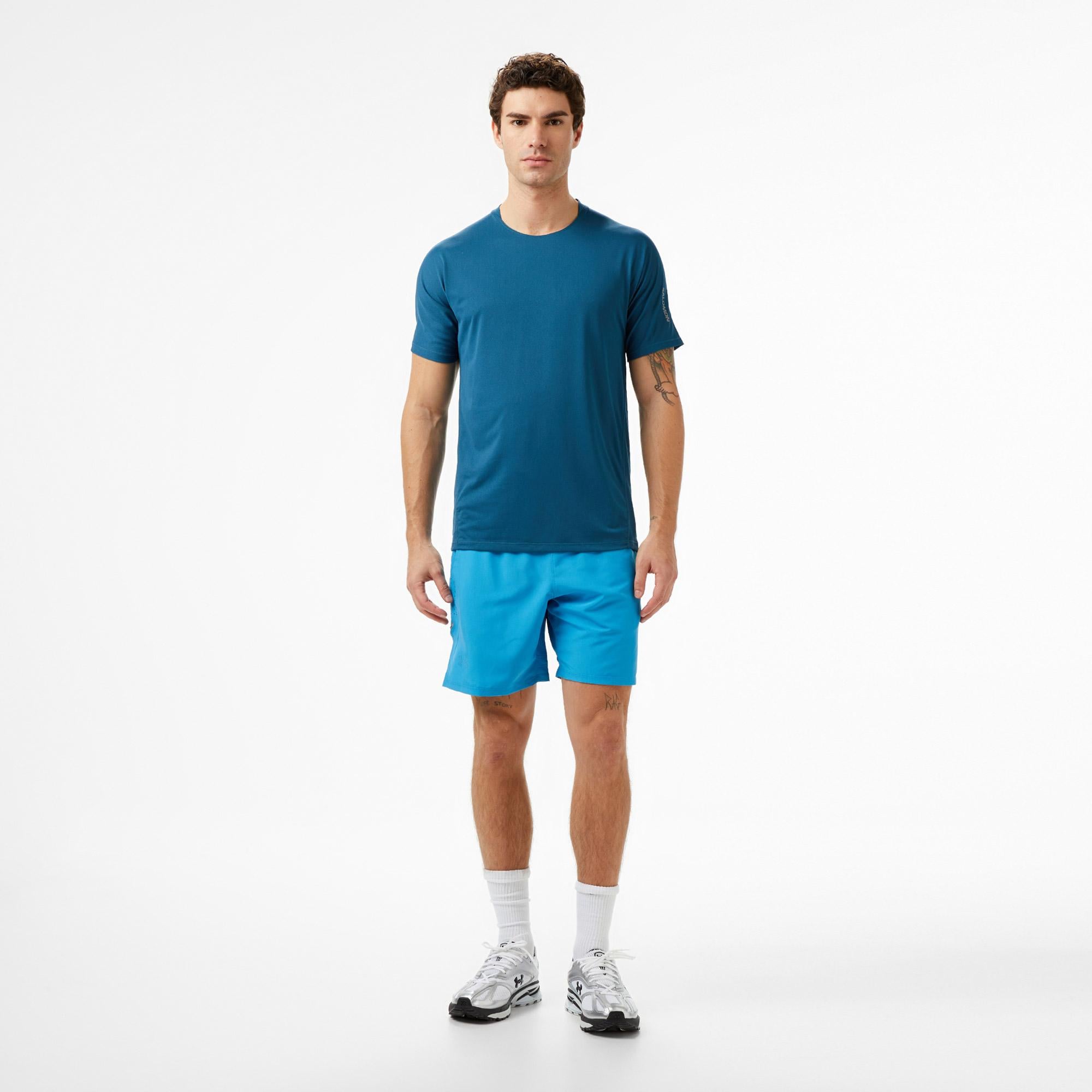 Under Armour Launch Pro 2N1 7 Erkek Mavi Koşu Şortu