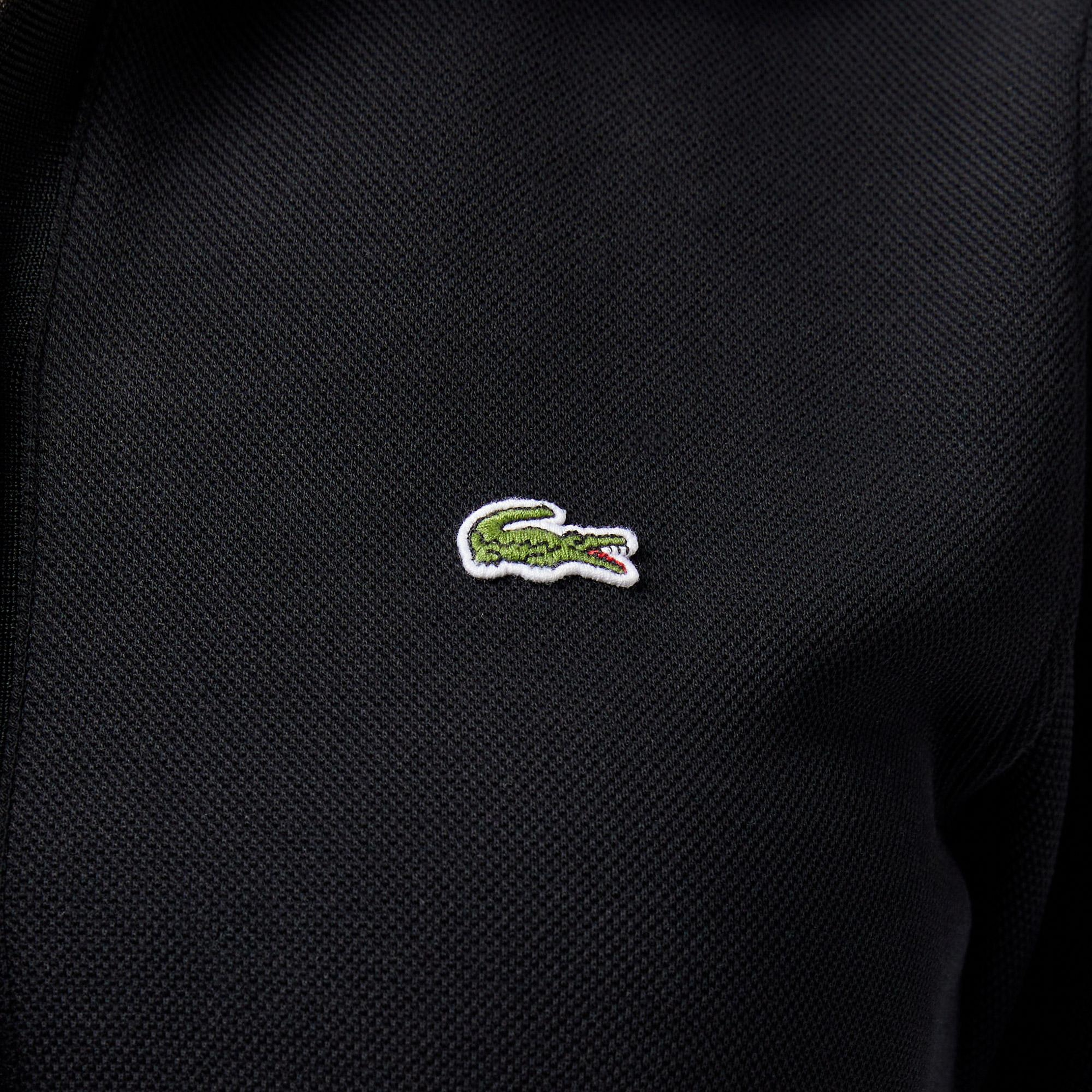 Lacoste Kadın Classic Fit Kısa Kollu Polo Yaka Siyah Elbise