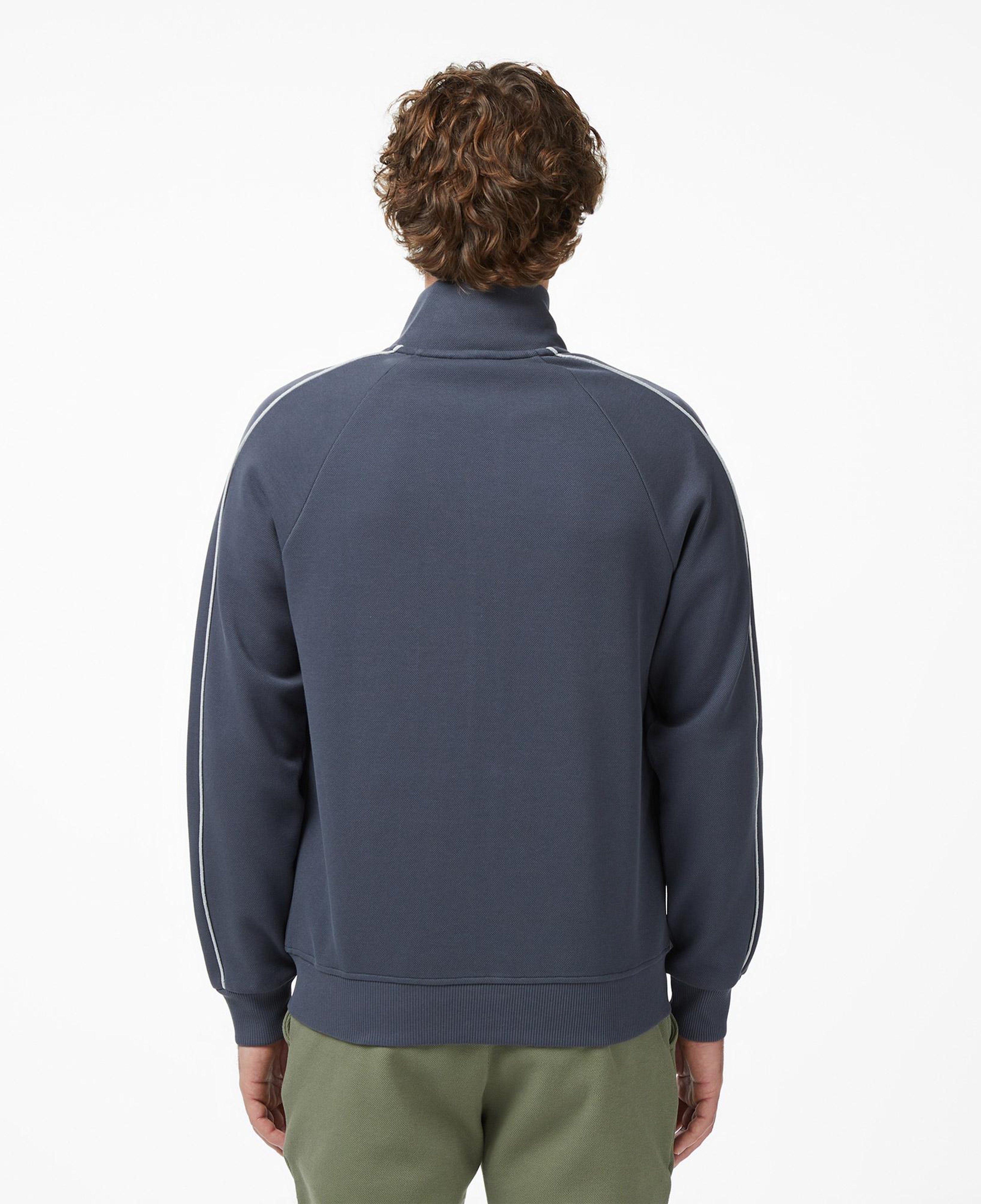 Erkek Regular Fit Fermuarlı Koyu Gri Sweatshirt