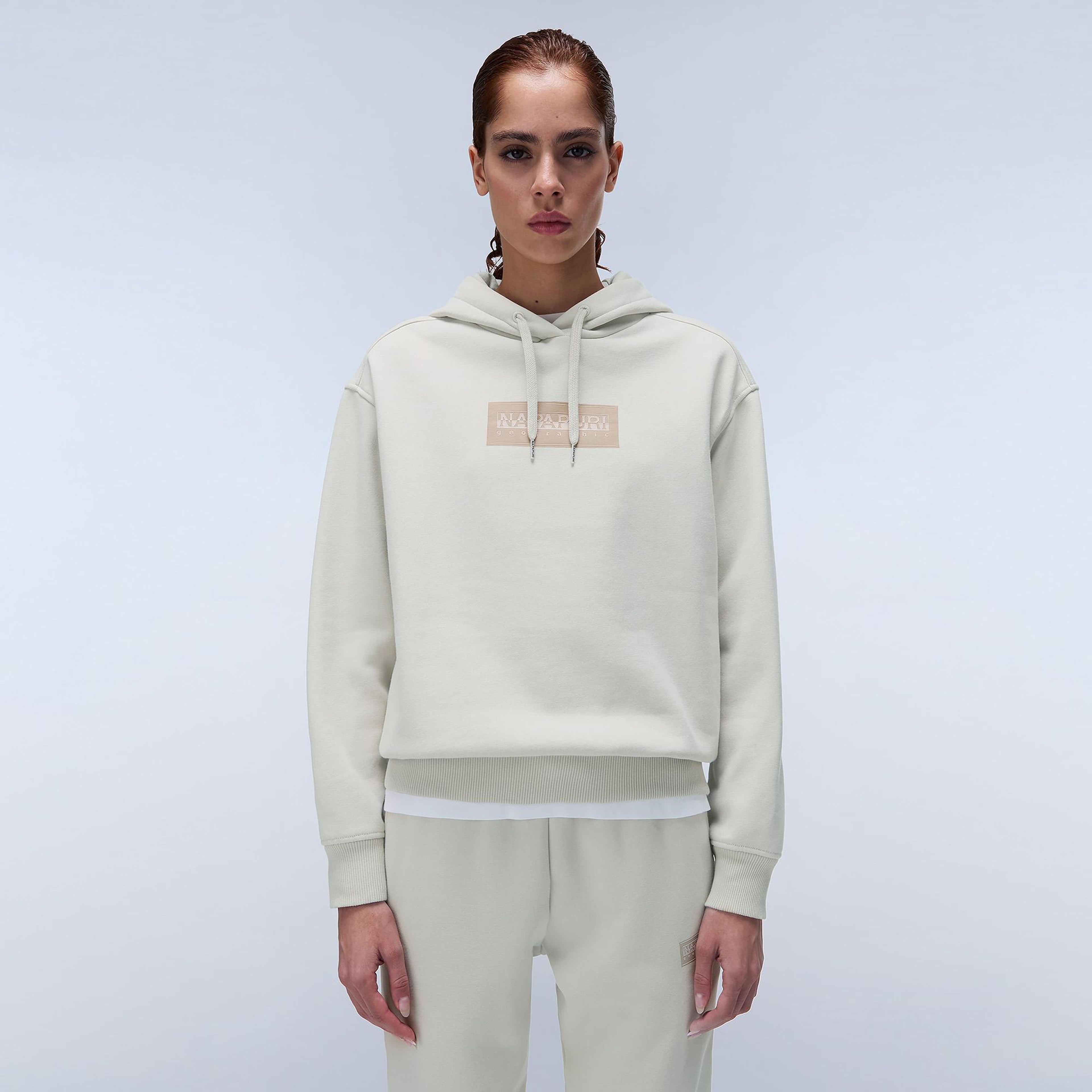 Napapijri Box Logo Kadın Bej Sweatshirt