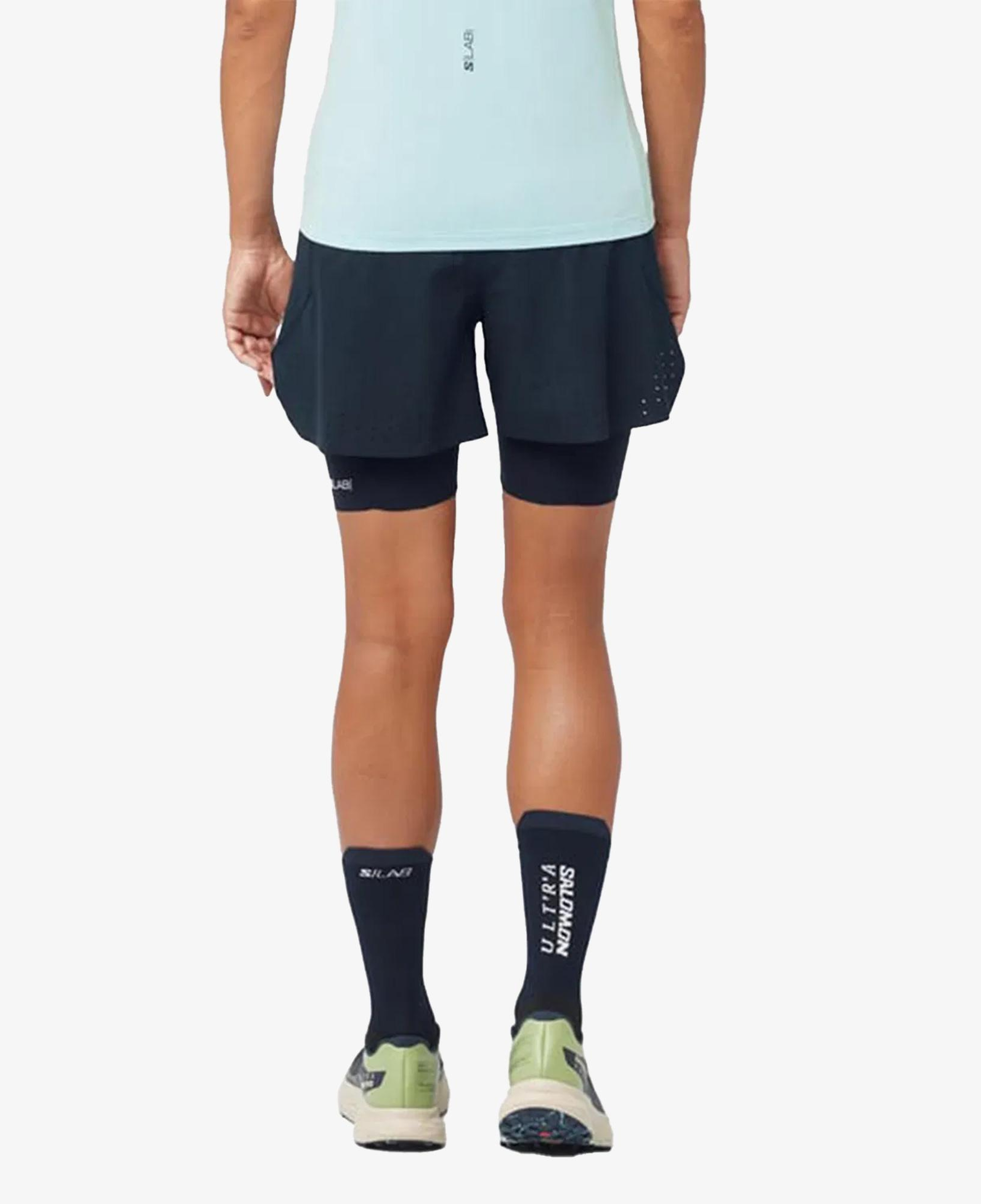 Salomon S/LAB Ultra 2IN1 Kadın Lacivert Koşu Şortu