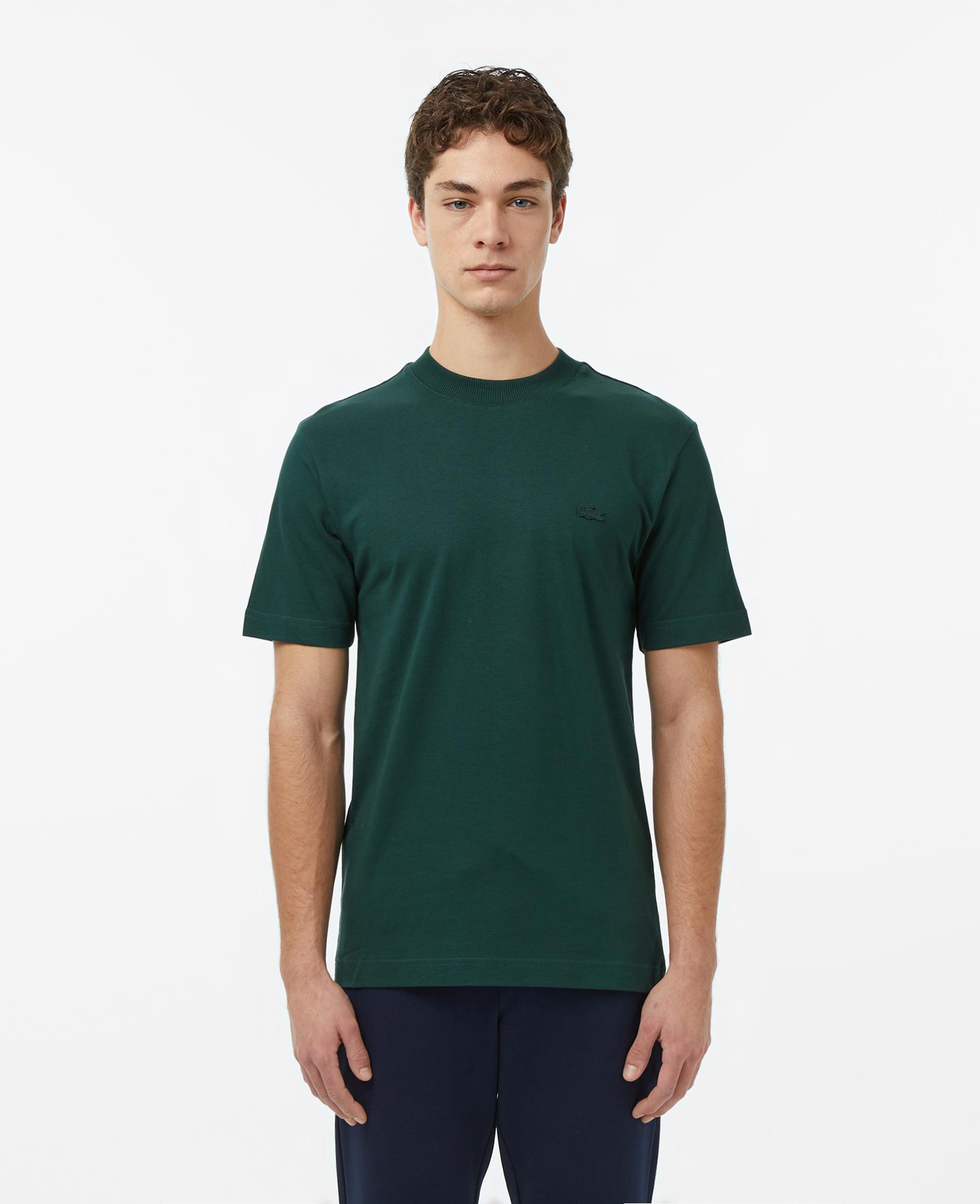 Erkek Relaxed Fit Bisiklet Yaka Yeşil T-Shirt