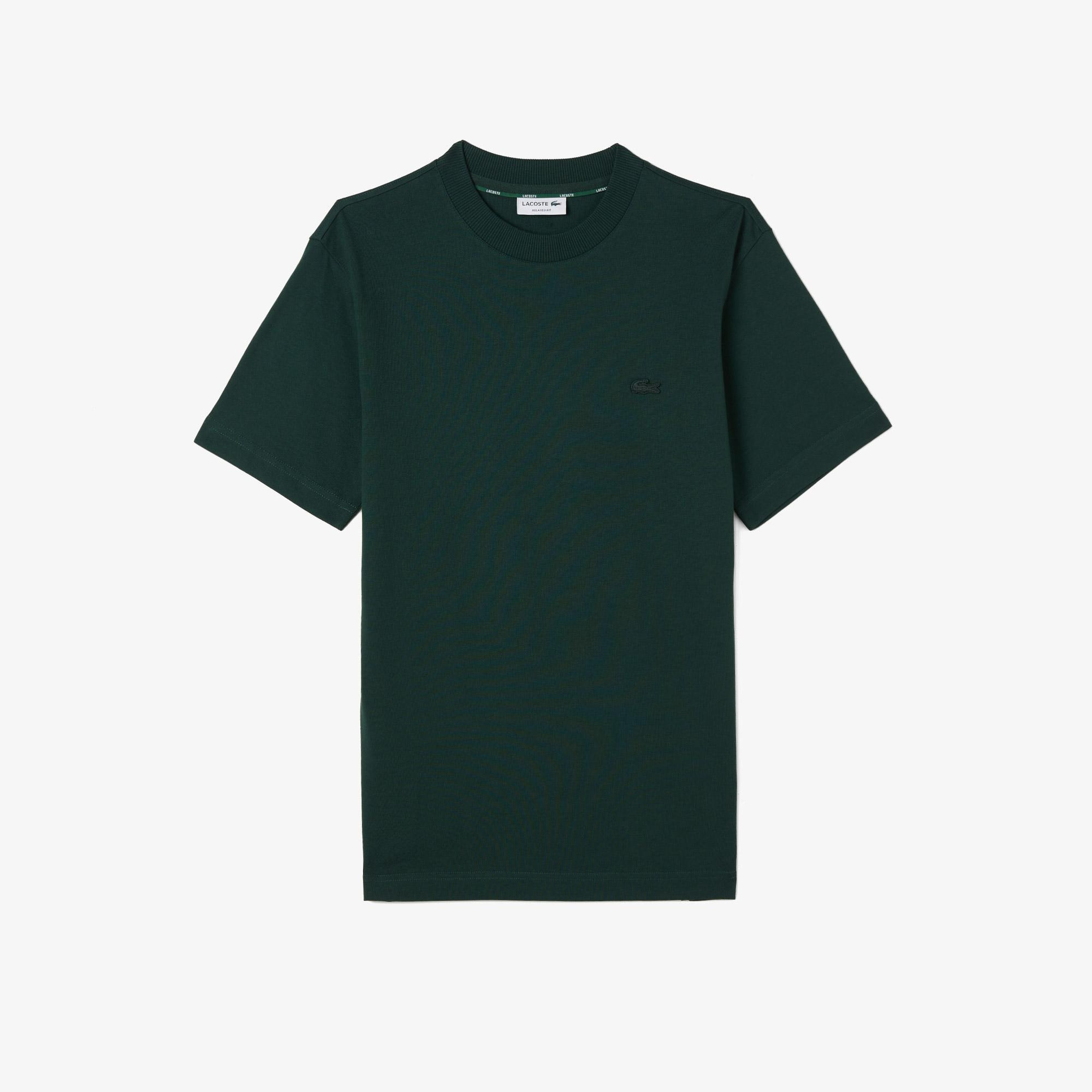Erkek Relaxed Fit Bisiklet Yaka Yeşil T-Shirt
