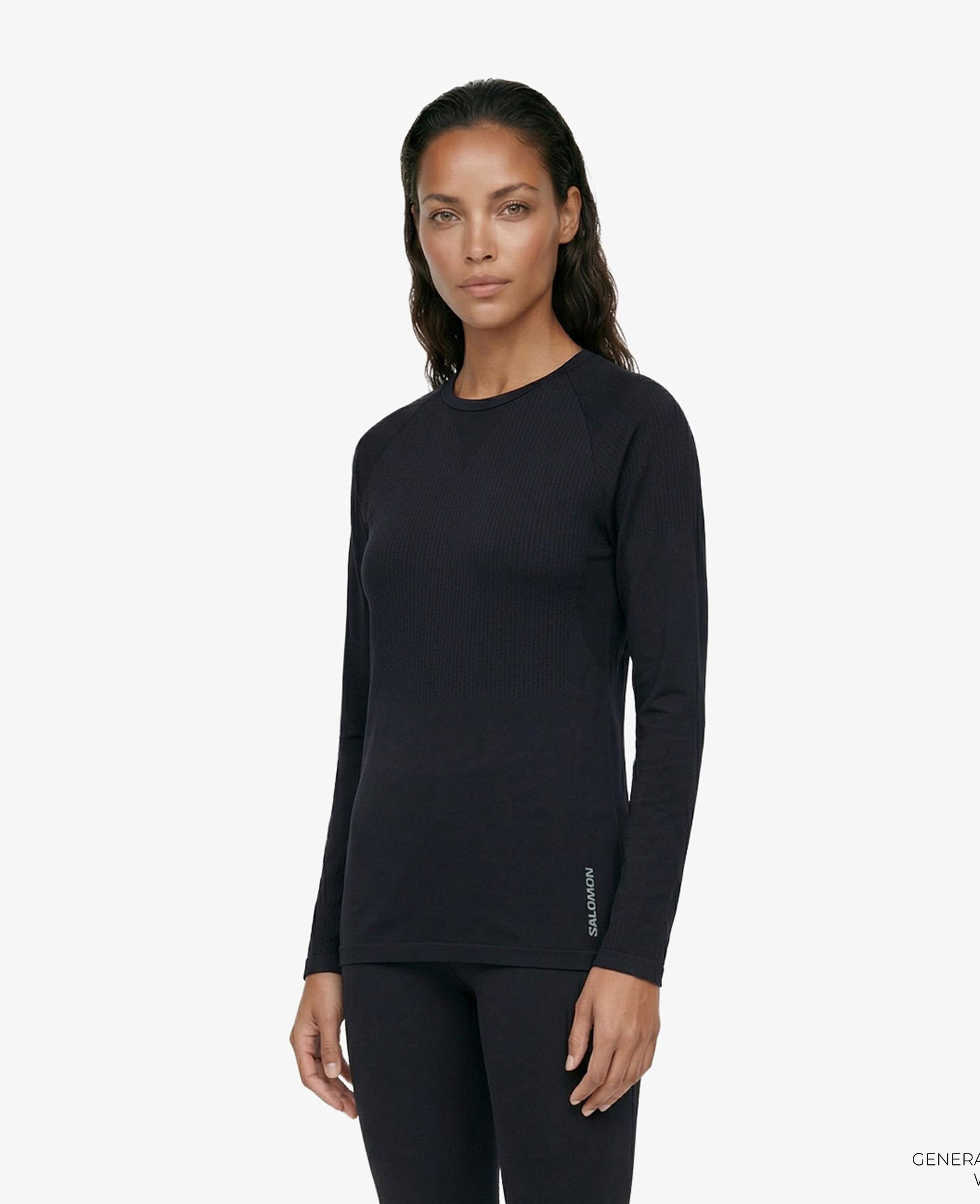 Salomon Sense Aura Kadın Siyah Koşu T-Shirt