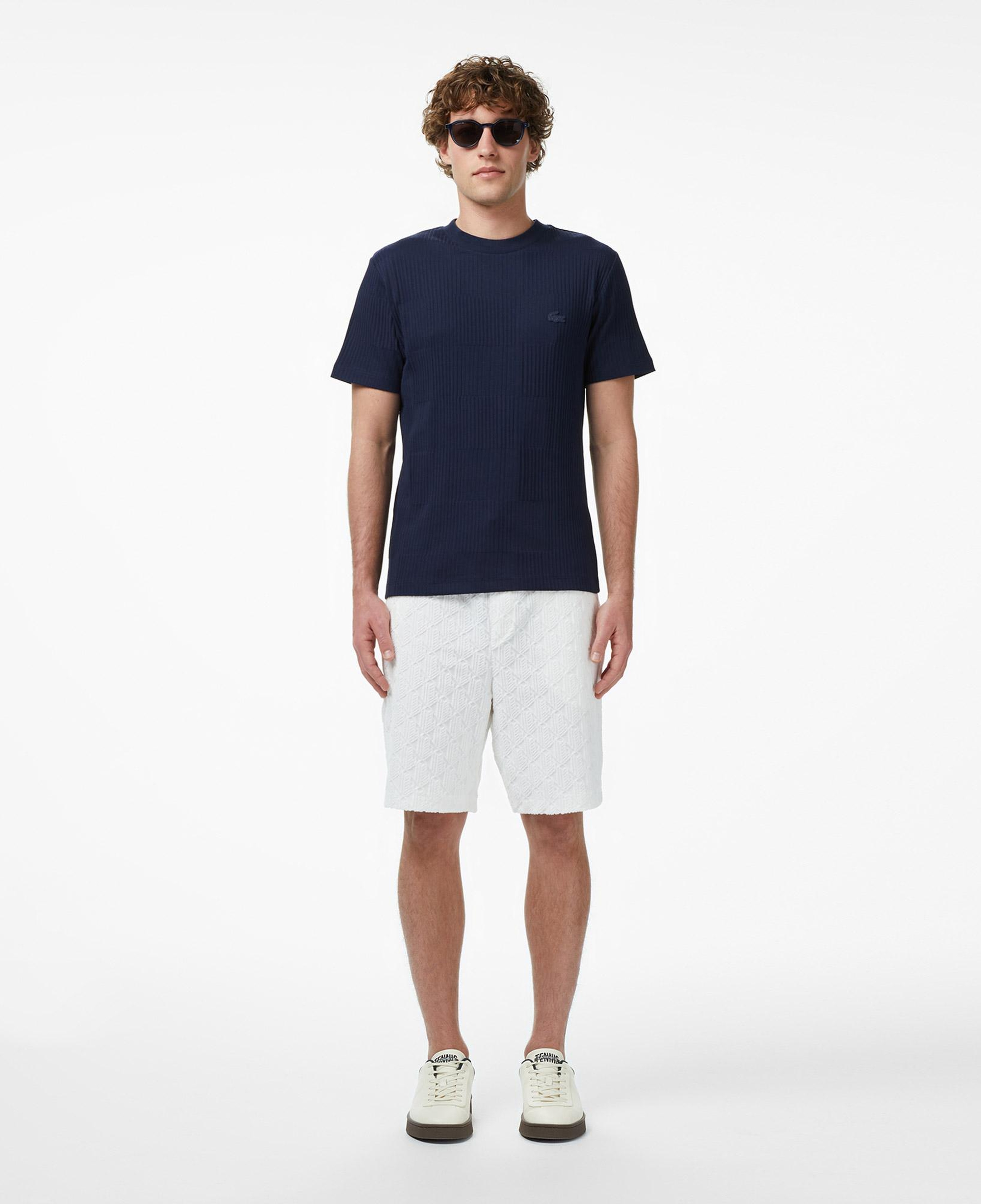 Lacoste Erkek Relaxed Fit Monogram Beyaz Bermuda Şort
