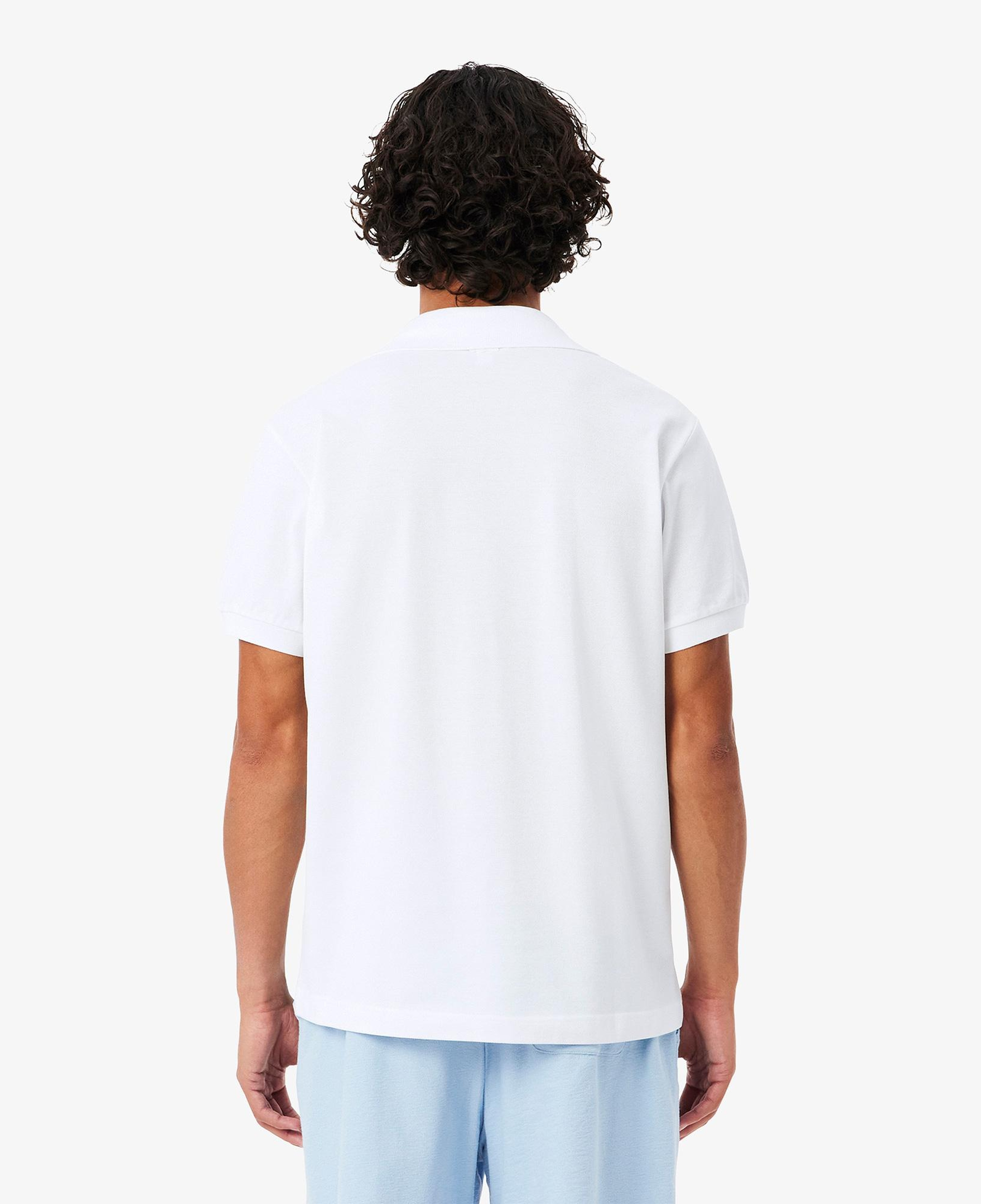 Erkek Classic Fit Baskılı Beyaz Polo