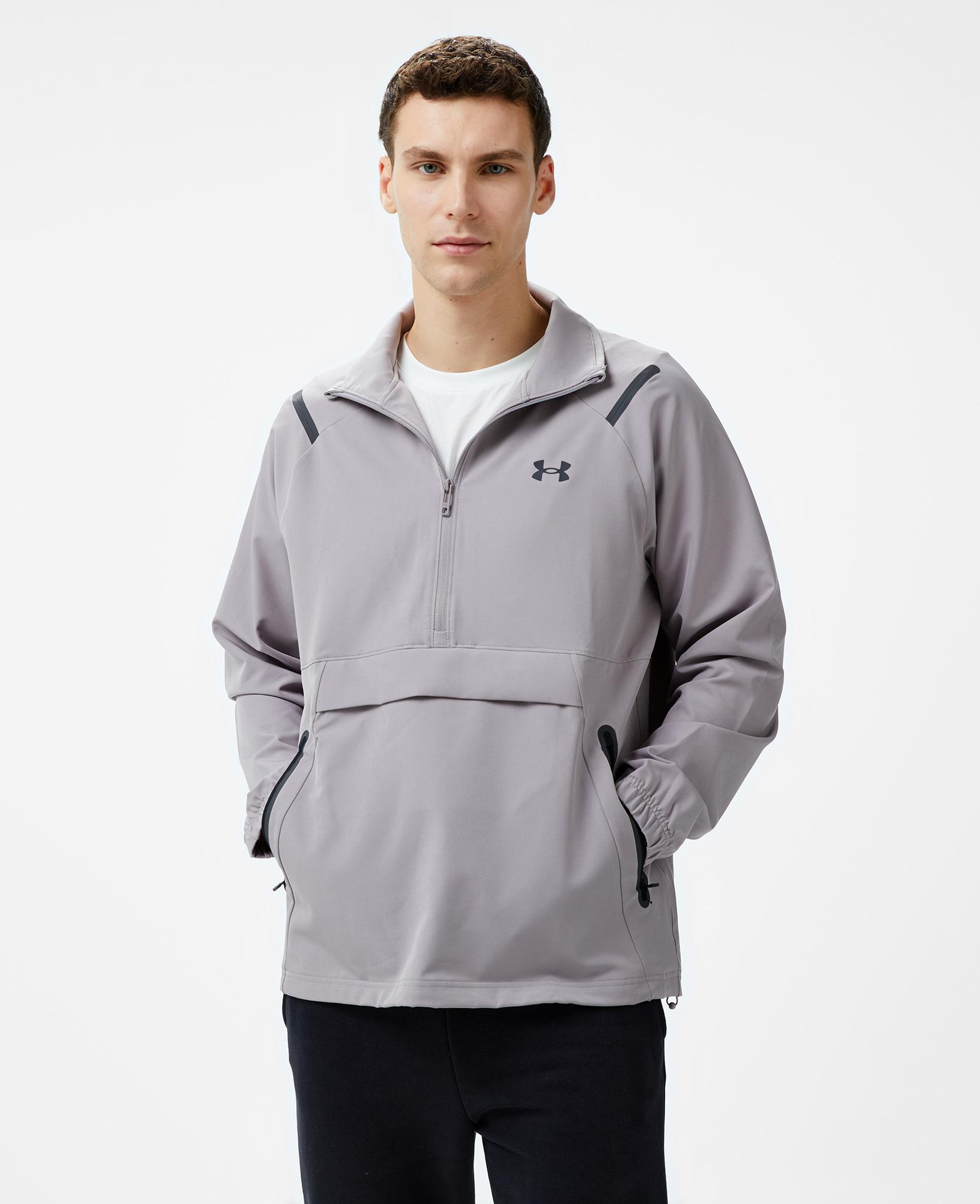 Under Armour Unstoppable Anorak LC Erkek Gri Sweatshirt