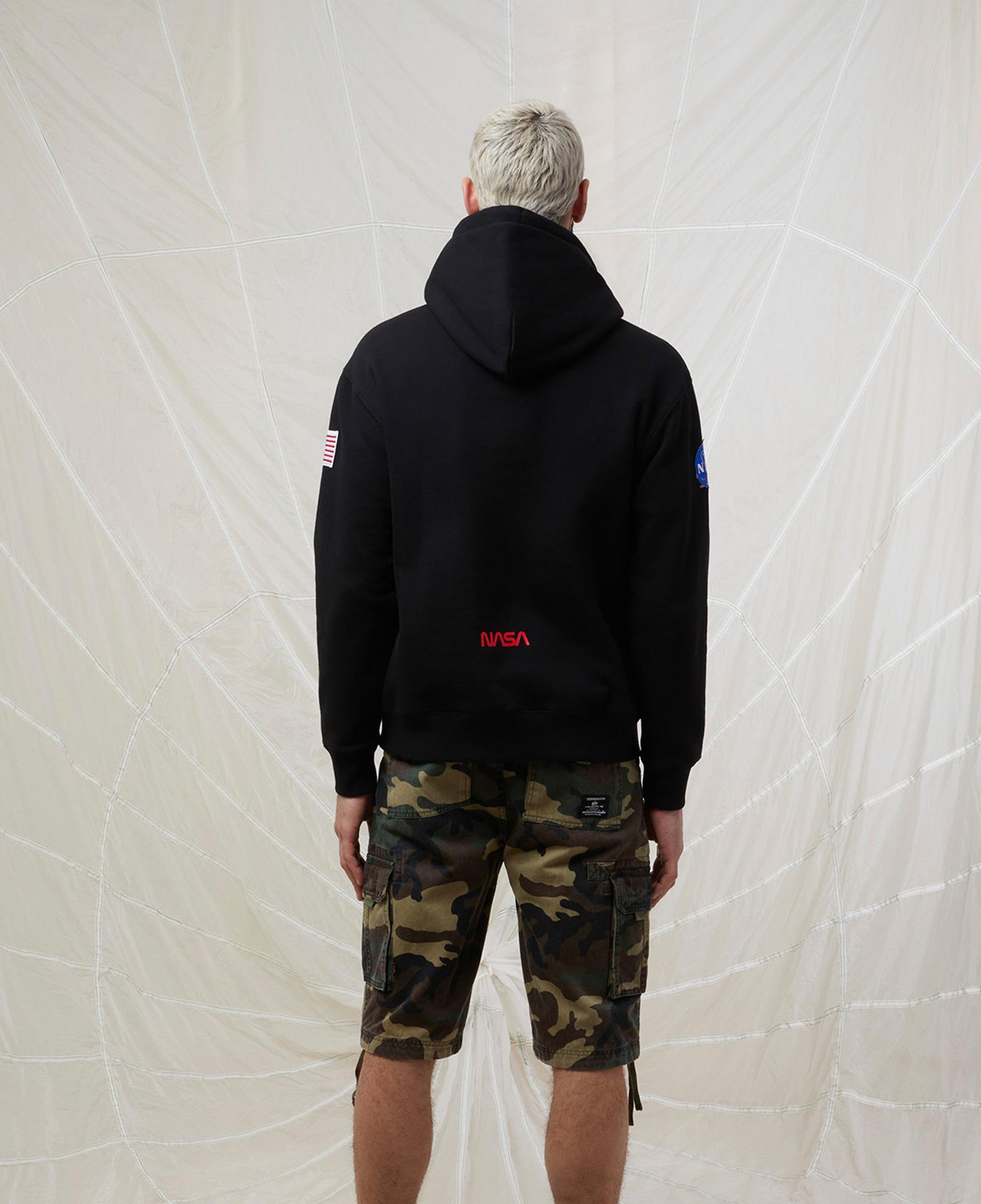 Alpha Industries Nasa Erkek Siyah Hoodie