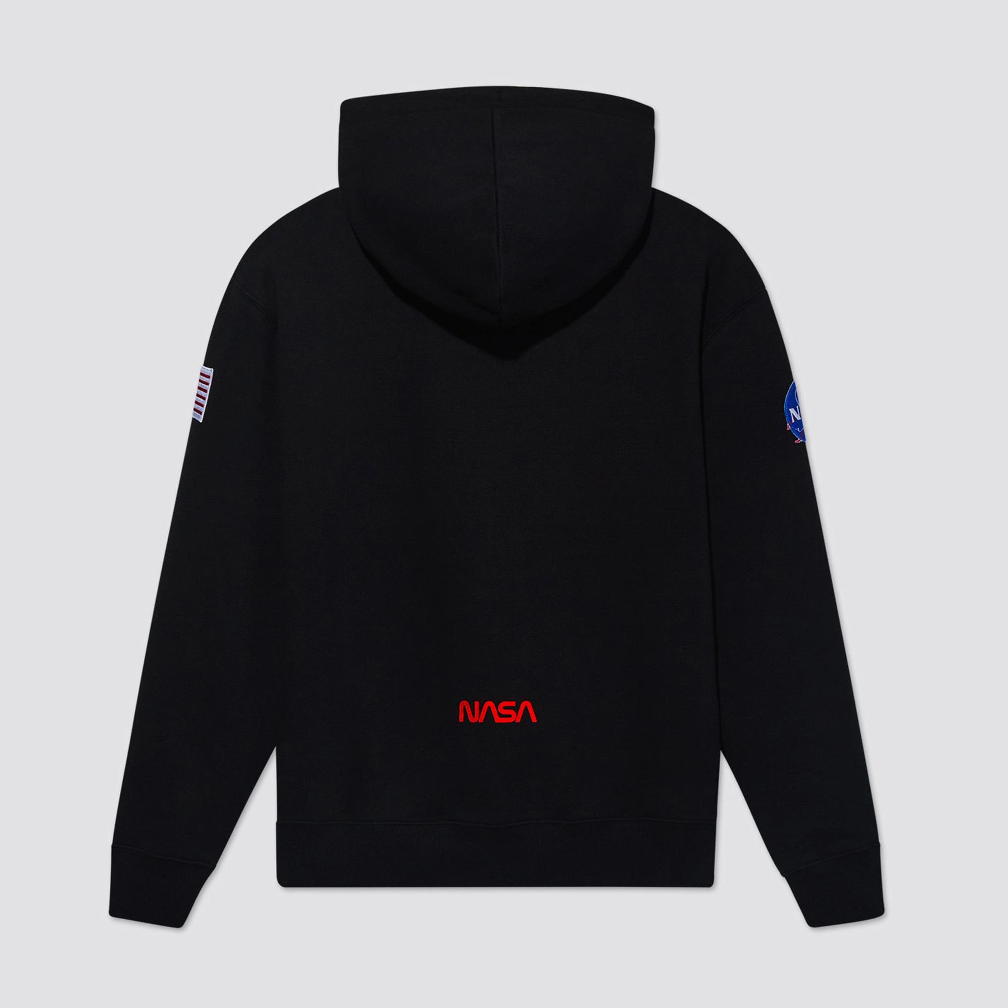 Alpha Industries Nasa Erkek Siyah Hoodie