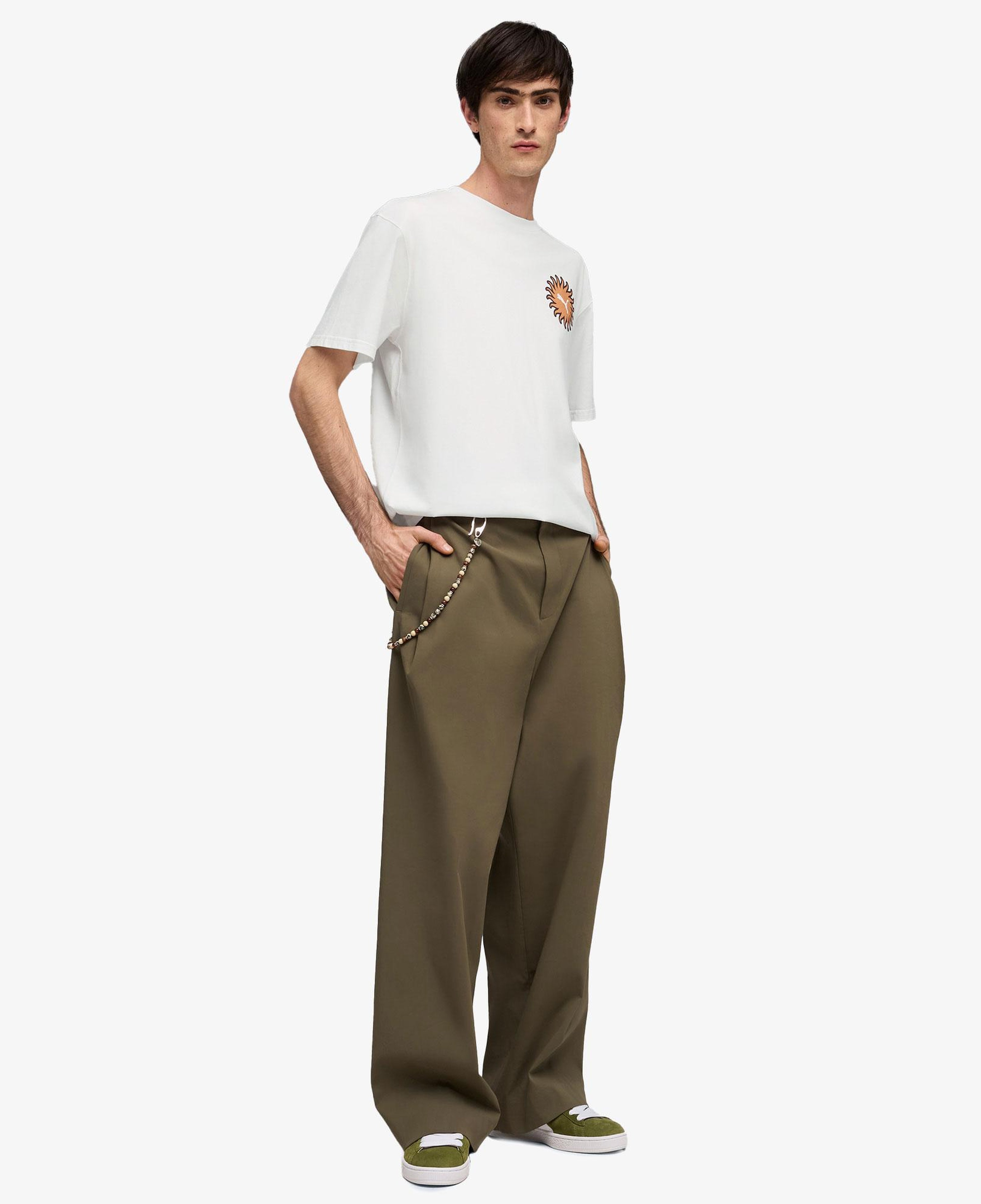 Puma Sunset Drive Relaxed Erkek Beyaz T-Shirt
