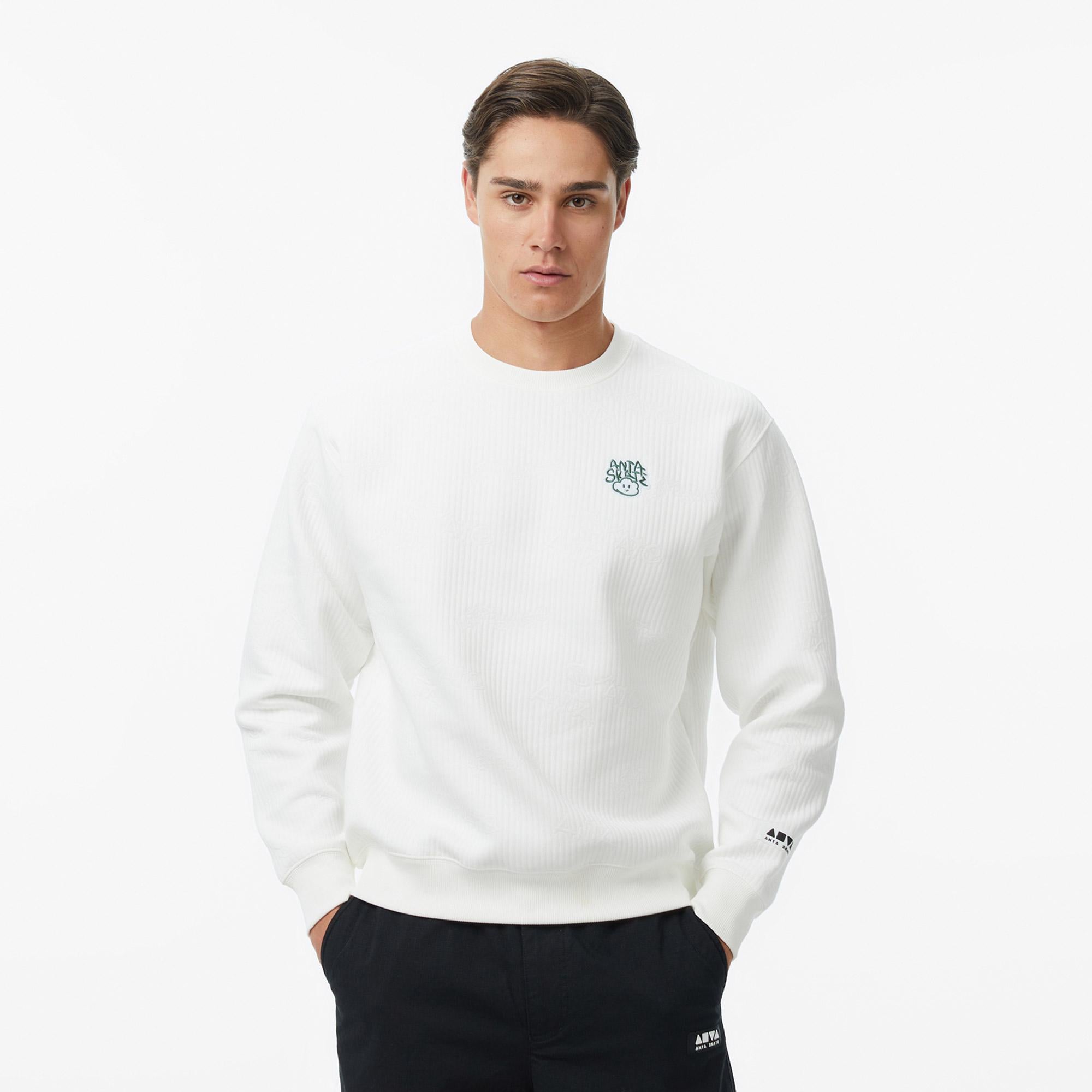Anta To See The Bird Erkek Beyaz Sweatshirt