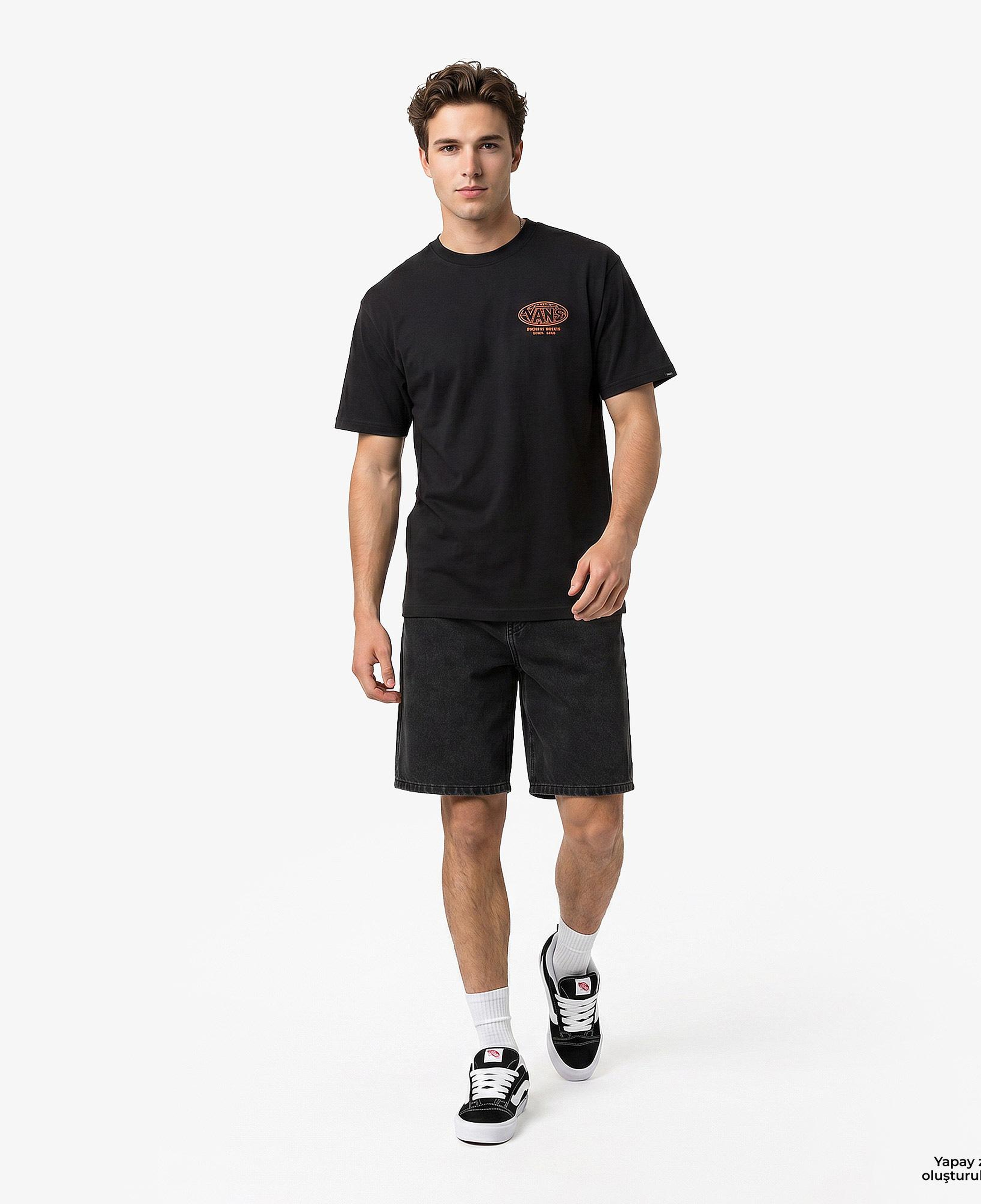 Vans World Tour Loose Erkek Siyah T-Shirt