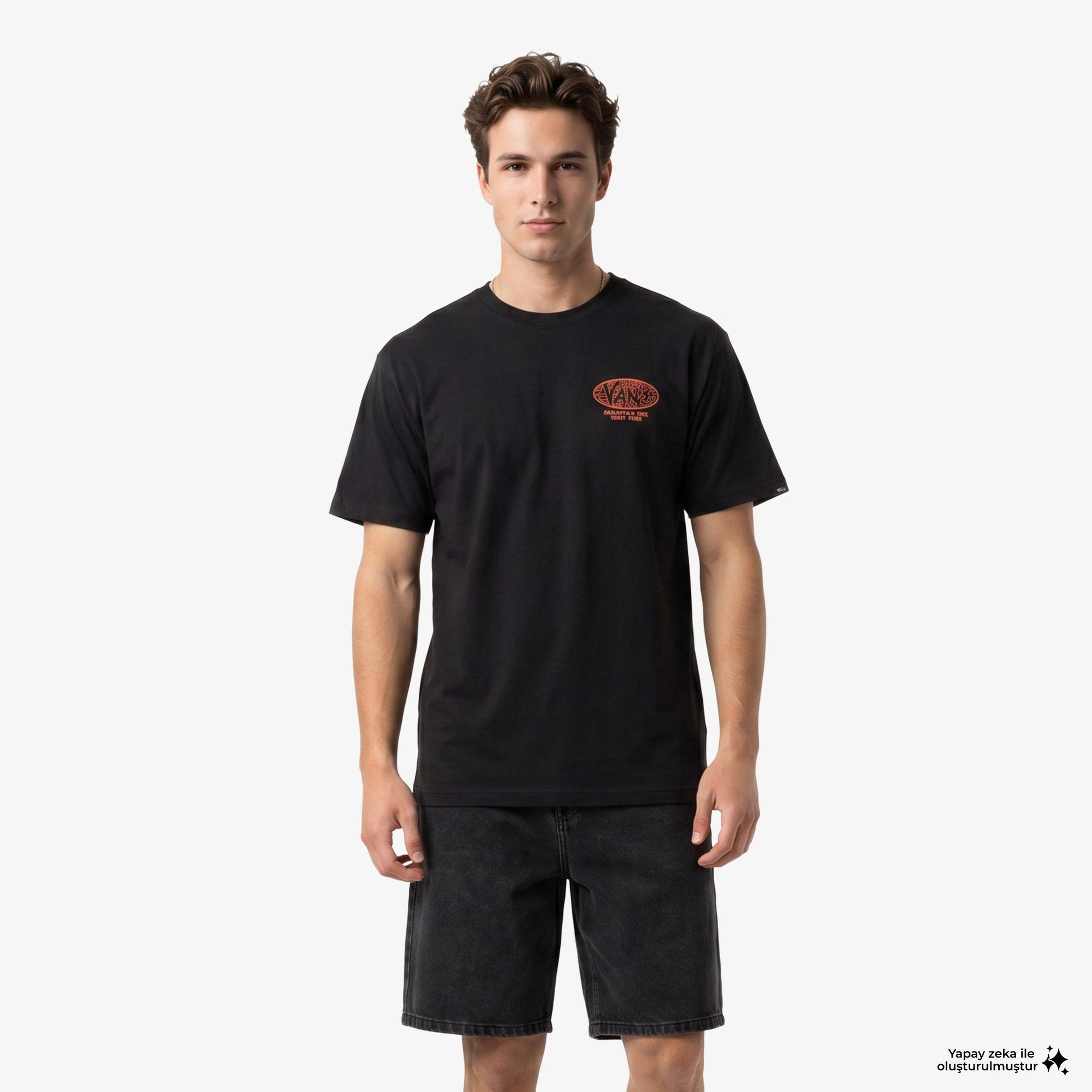 Vans World Tour Loose Erkek Siyah T-Shirt