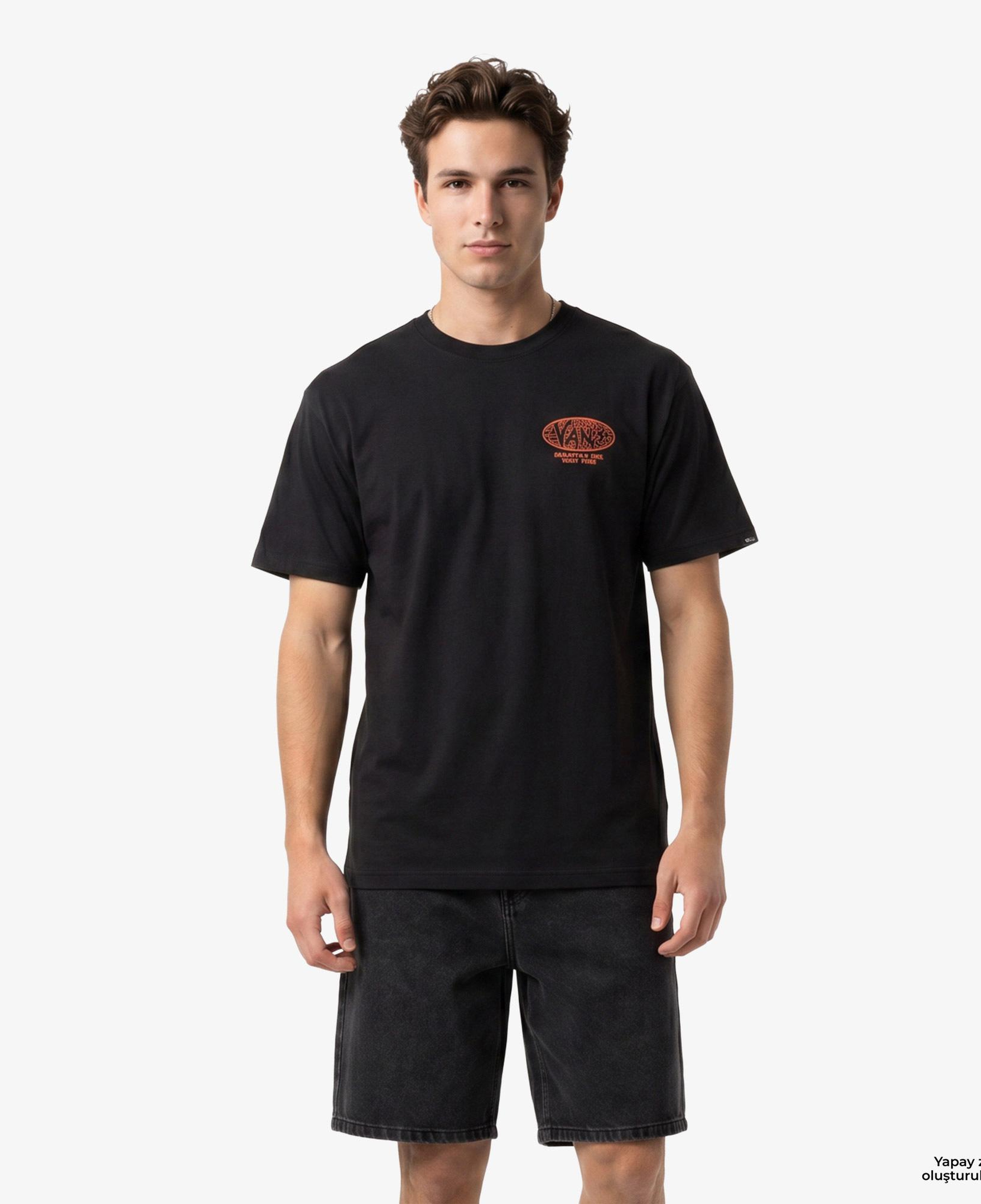 Vans World Tour Loose Erkek Siyah T-Shirt