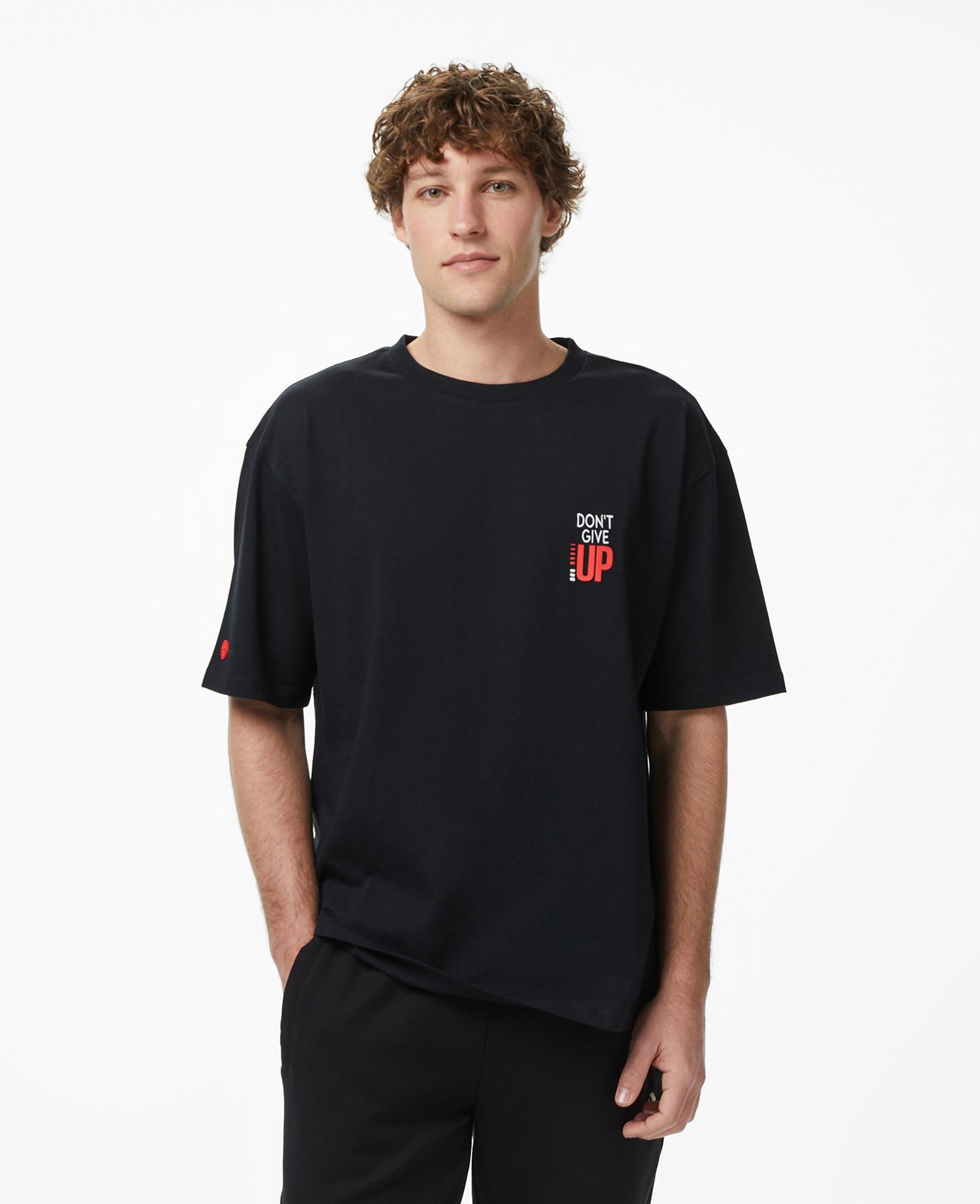 UNITED4 Regular Fit Erkek Siyah T-Shirt