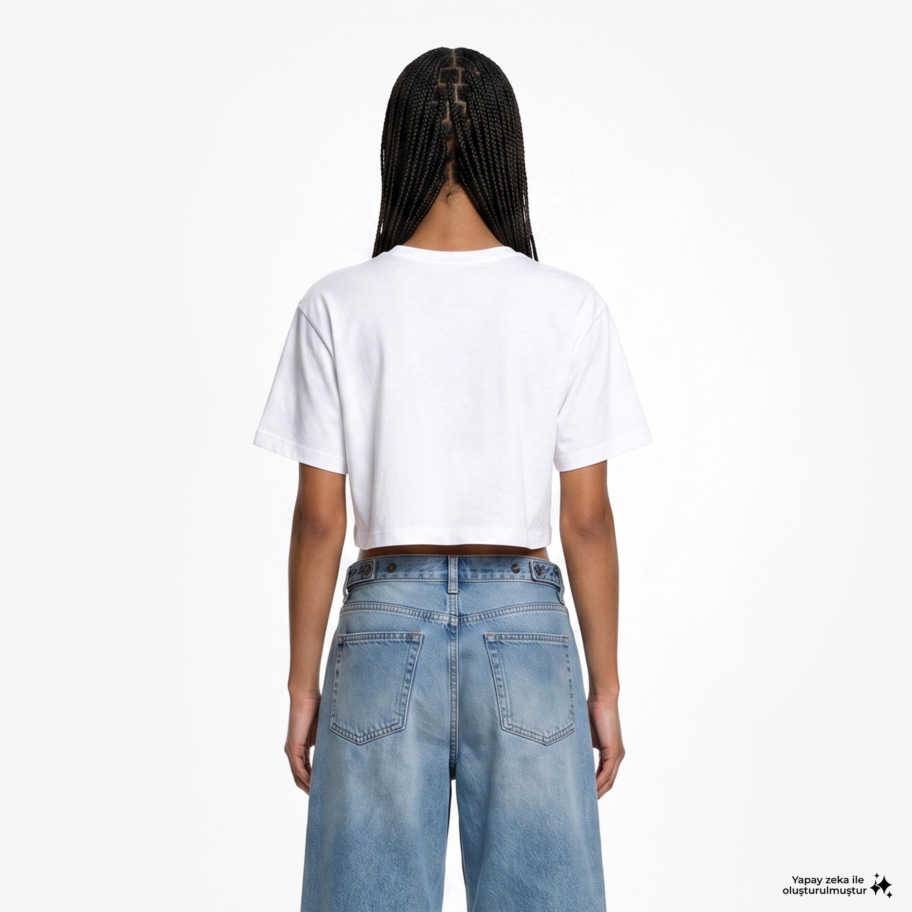 Vans Y2K Boho Relax Crop Kadın Beyaz T-Shirt