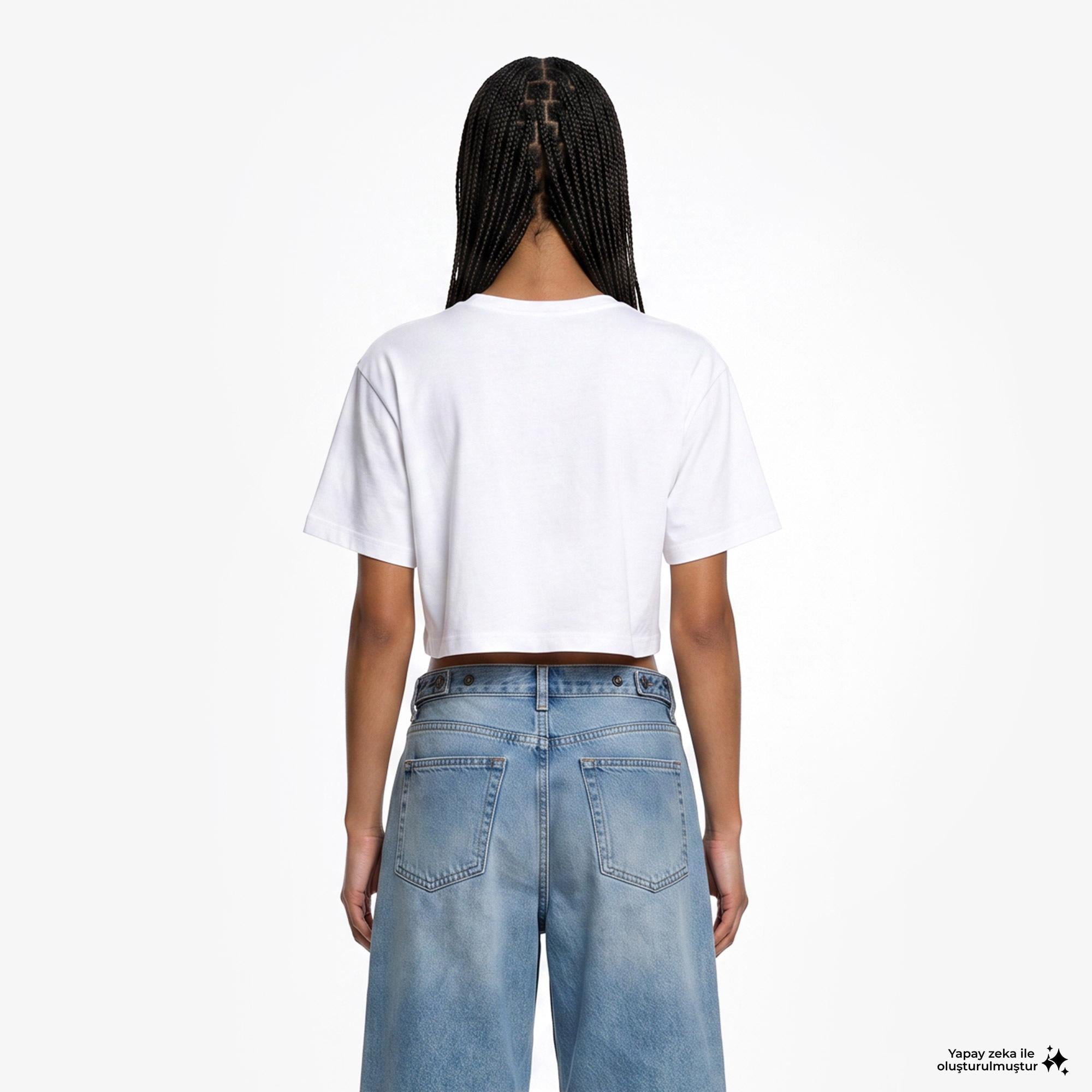 Vans Y2K Boho Relax Crop Kadın Beyaz T-Shirt