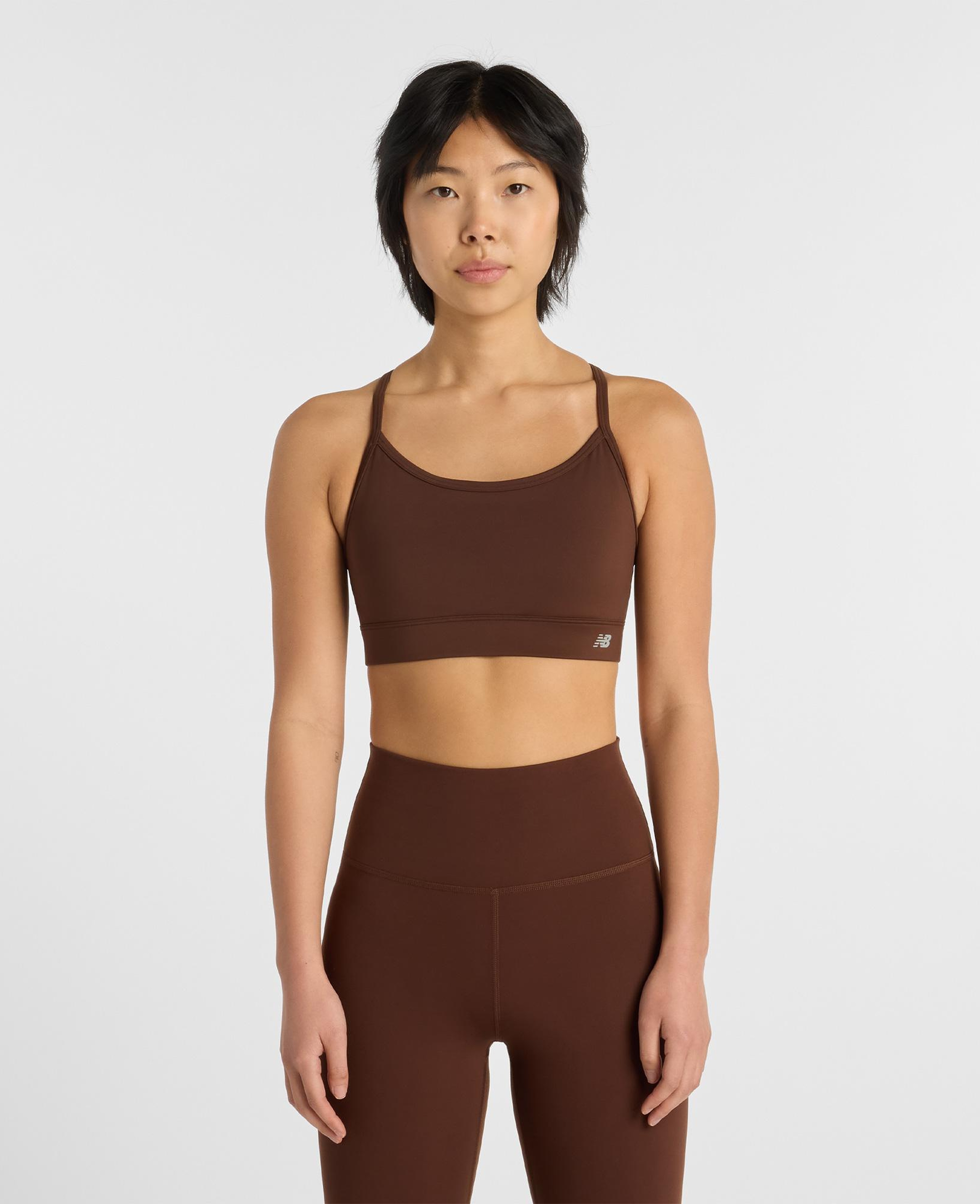 New Balance Essential Yoga Bra Kadın Kahverengi Bra