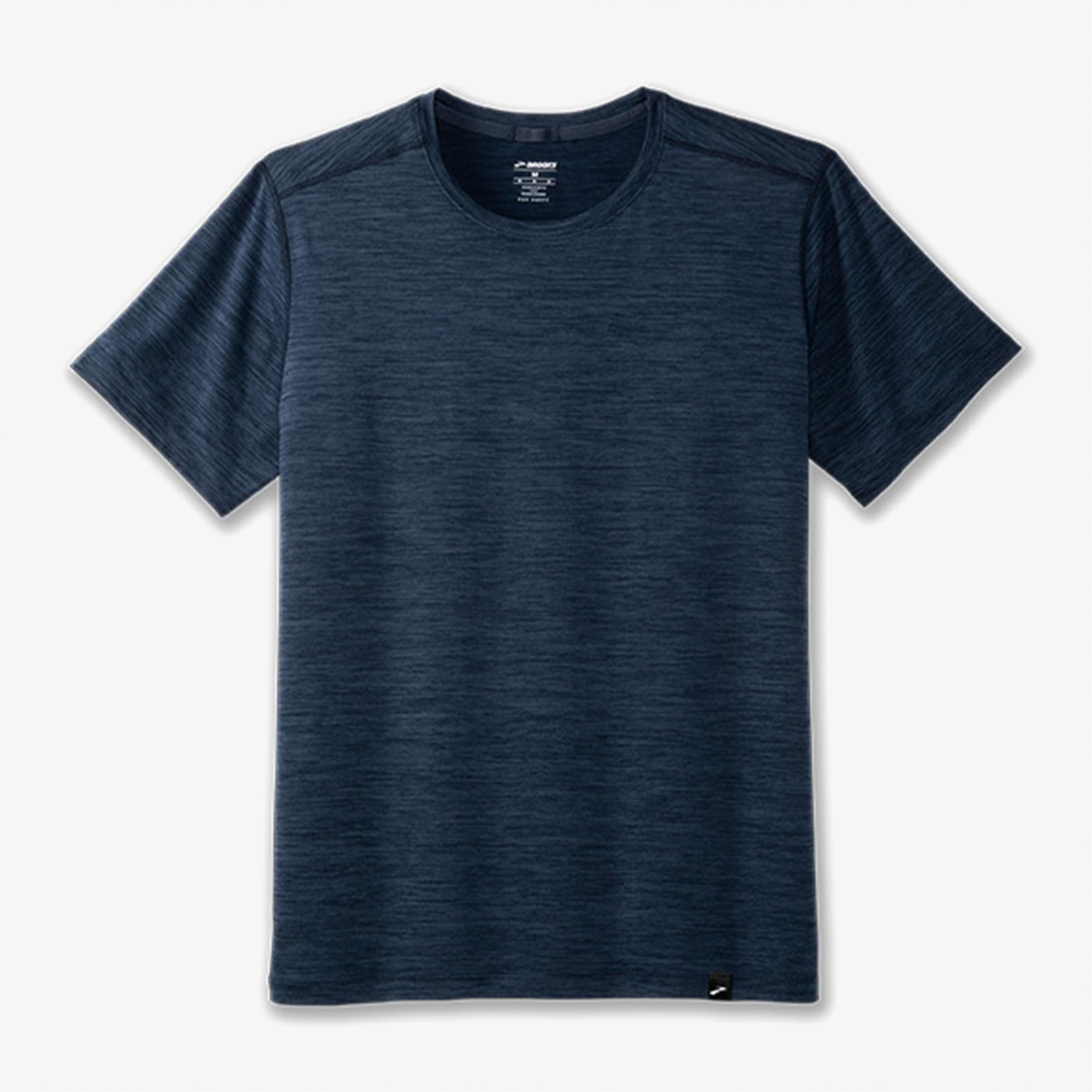 Brooks Luxe Short Sleeve Erkek Lacivert T-Shirt