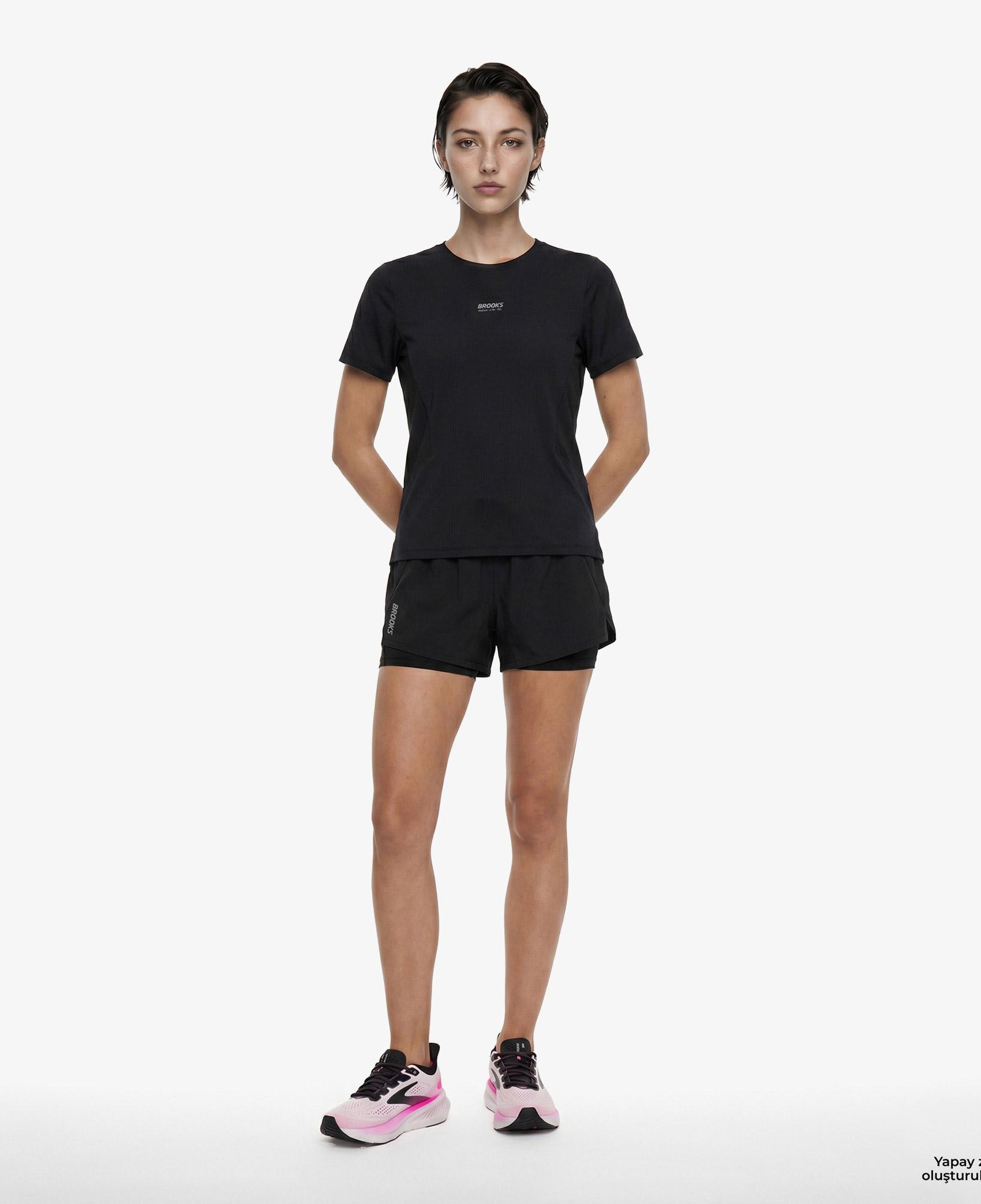 Brooks High Point Sleeve 2.0 Kadın Siyah T-Shirt