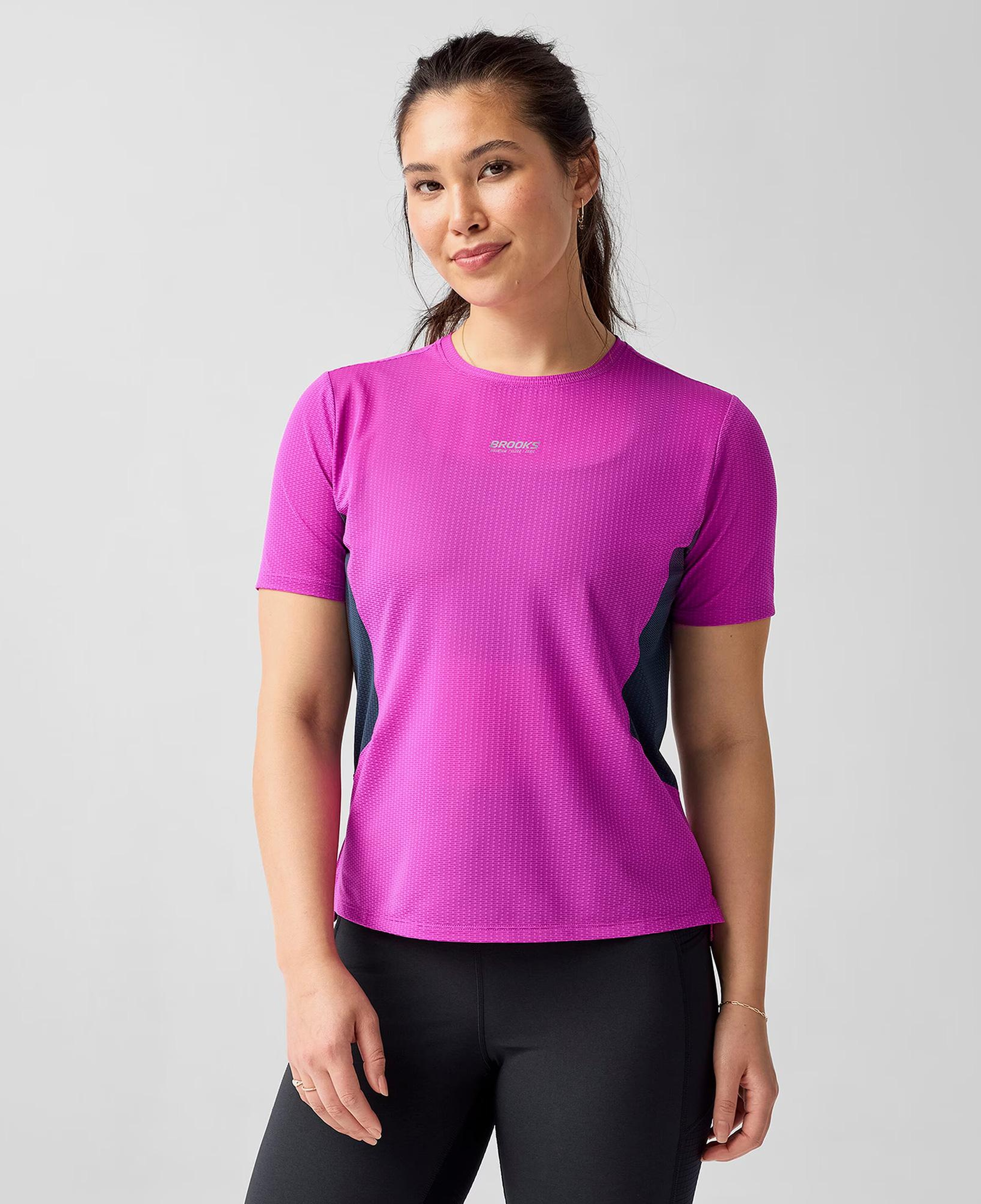 Brooks High Point Sleeve 2.0 Kadın Pembe T-Shirt