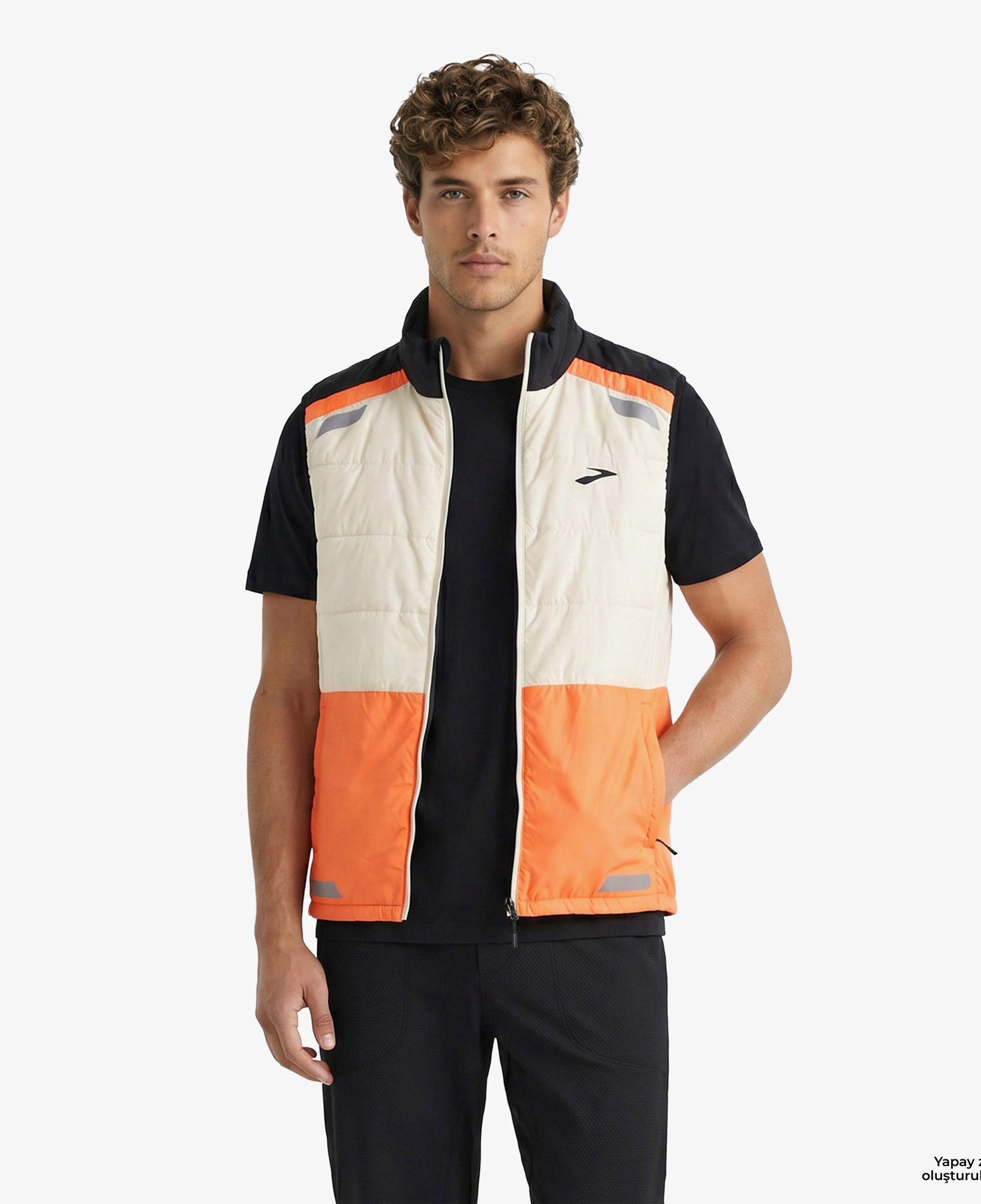 Brooks Run Visible Insulated Vest 2.0 Erkek Beyaz Yelek
