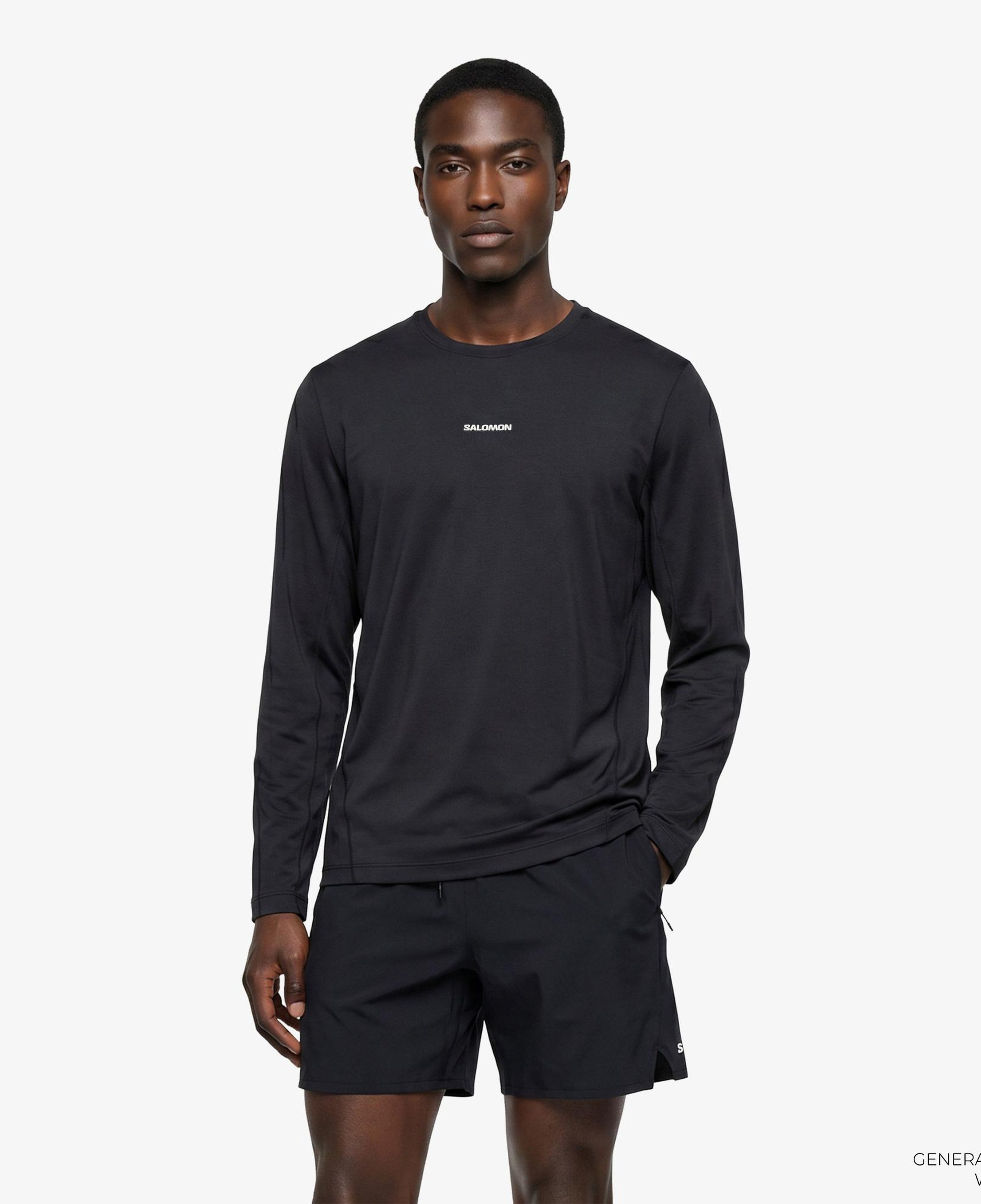 Salomon Shkout Core Ls Erkek Siyah T-Shirt