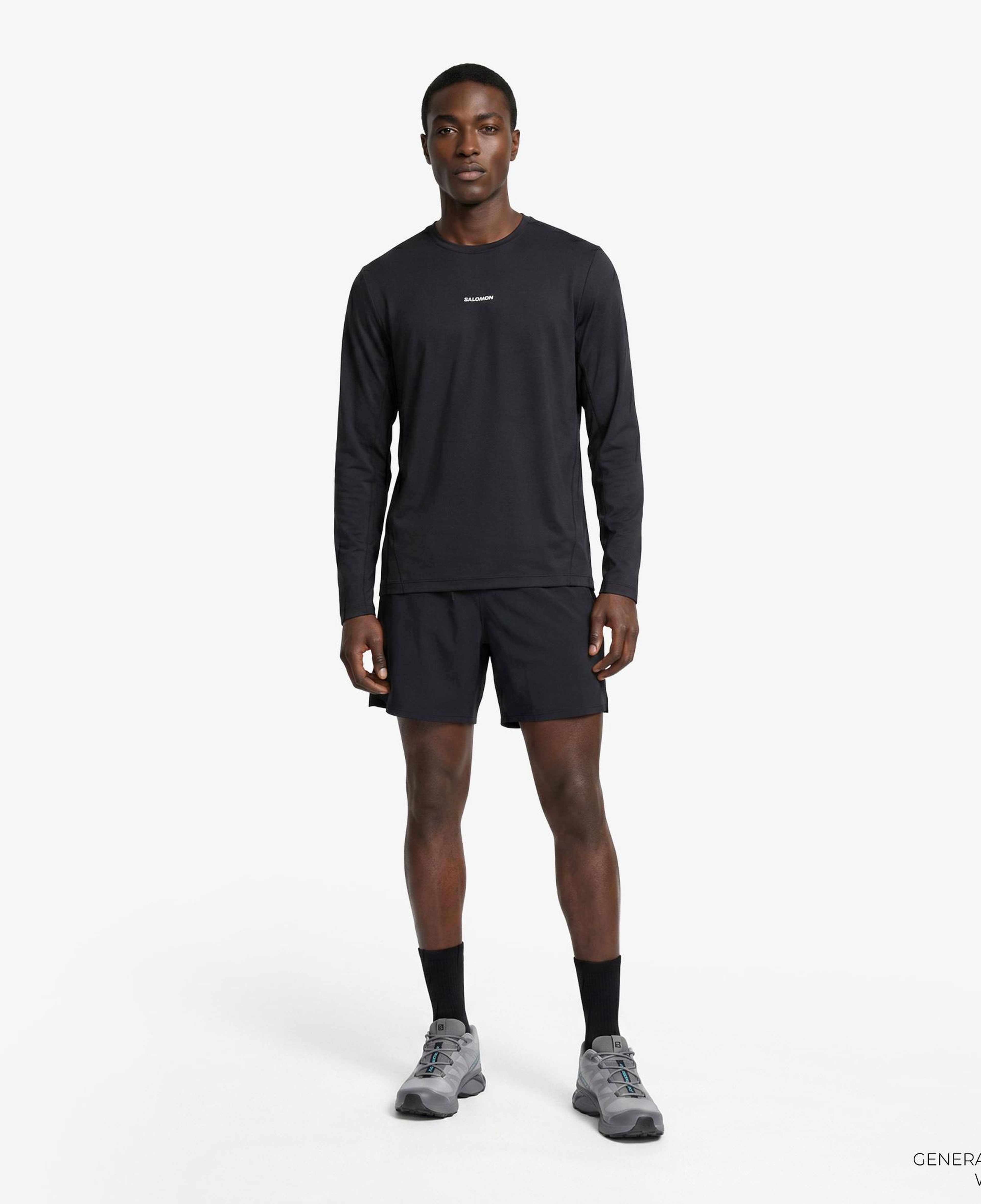 Salomon Shkout Core Ls Erkek Siyah T-Shirt