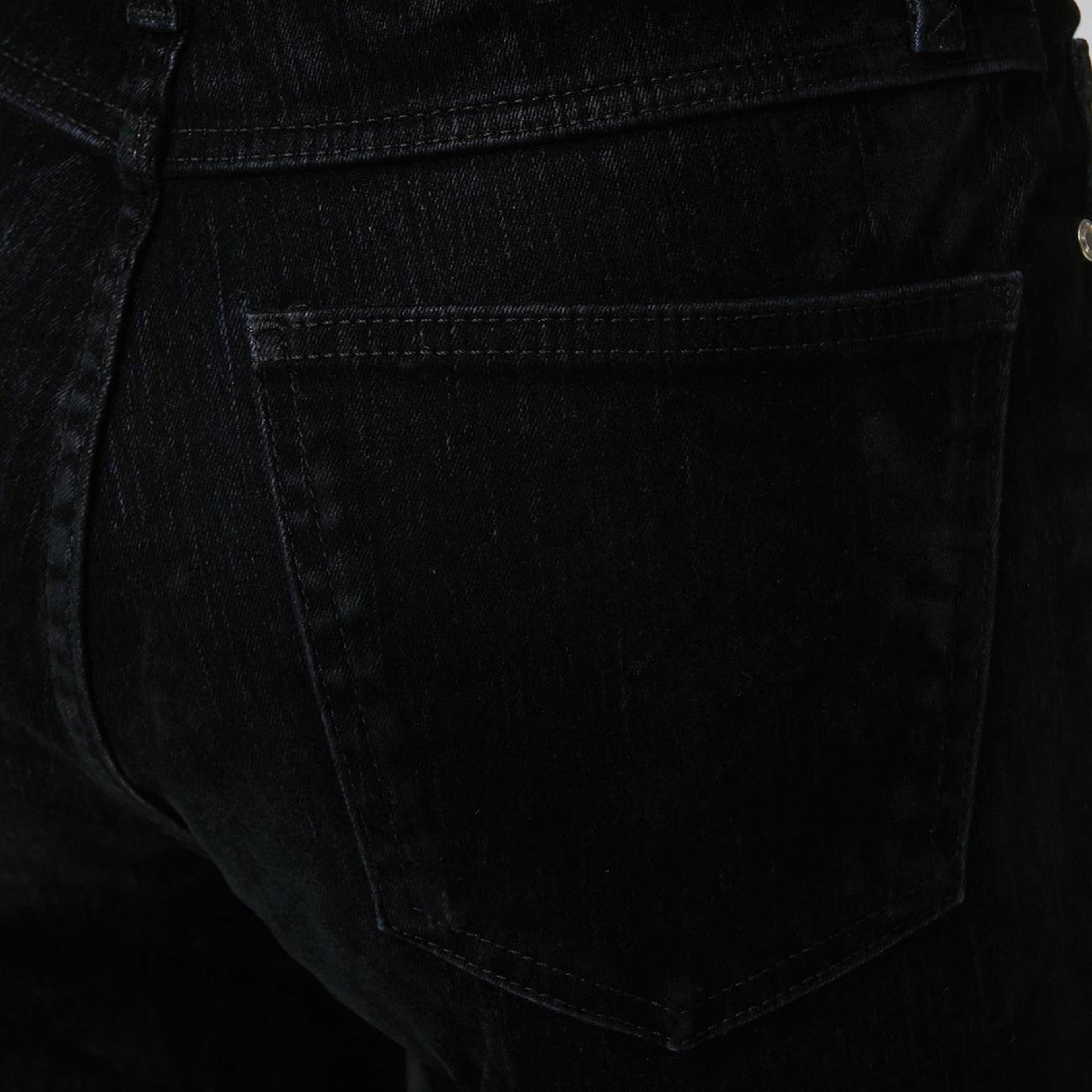 Network Kadın Siyah Flok Baskılı Denim Pantolon