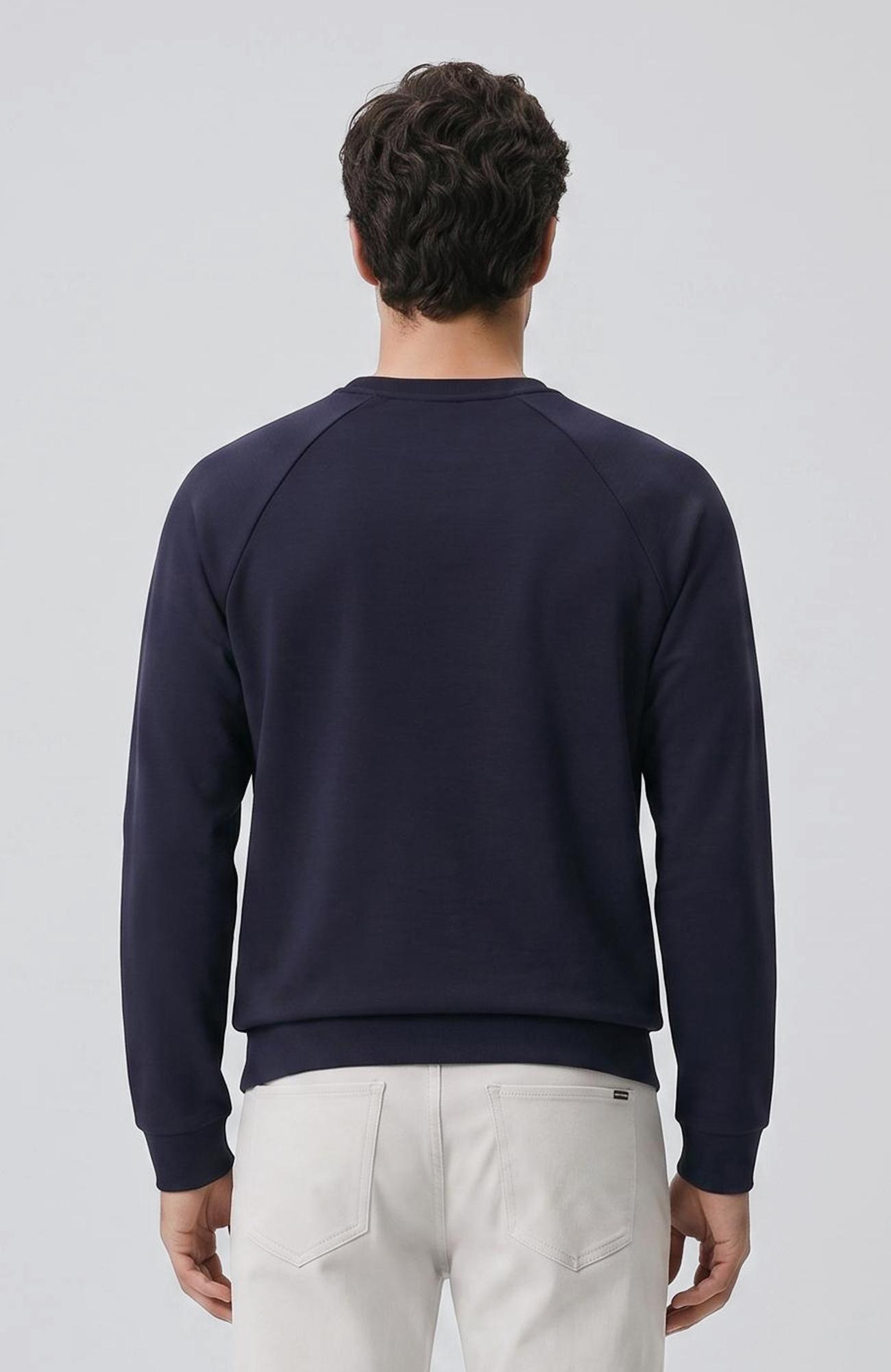Network Erkek Lacivert Bisiklet Yaka Basic Sweatshirt