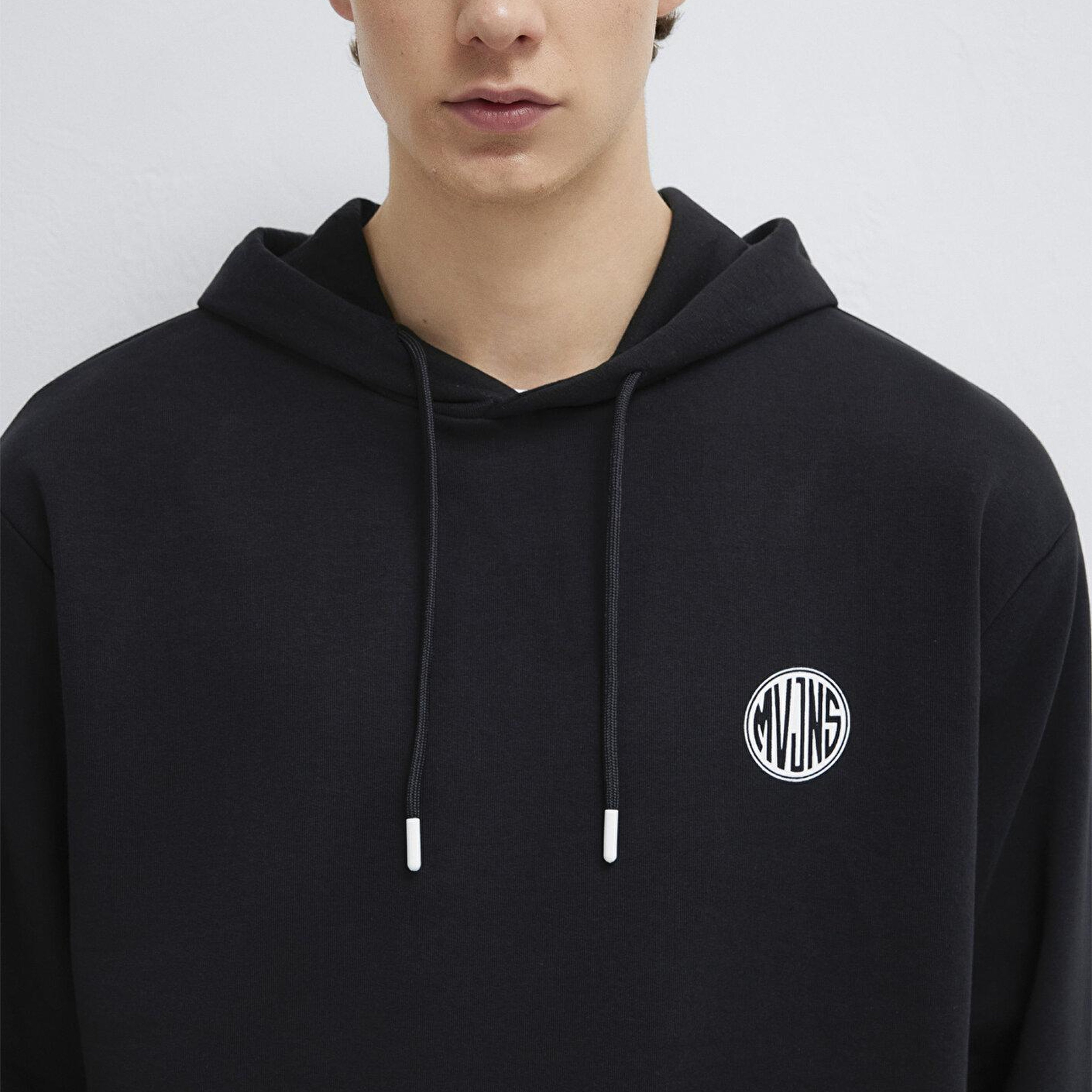 Mavi MVJNS Logo Baskılı Kapüşonlu Siyah Sweatshirt 0611786-900