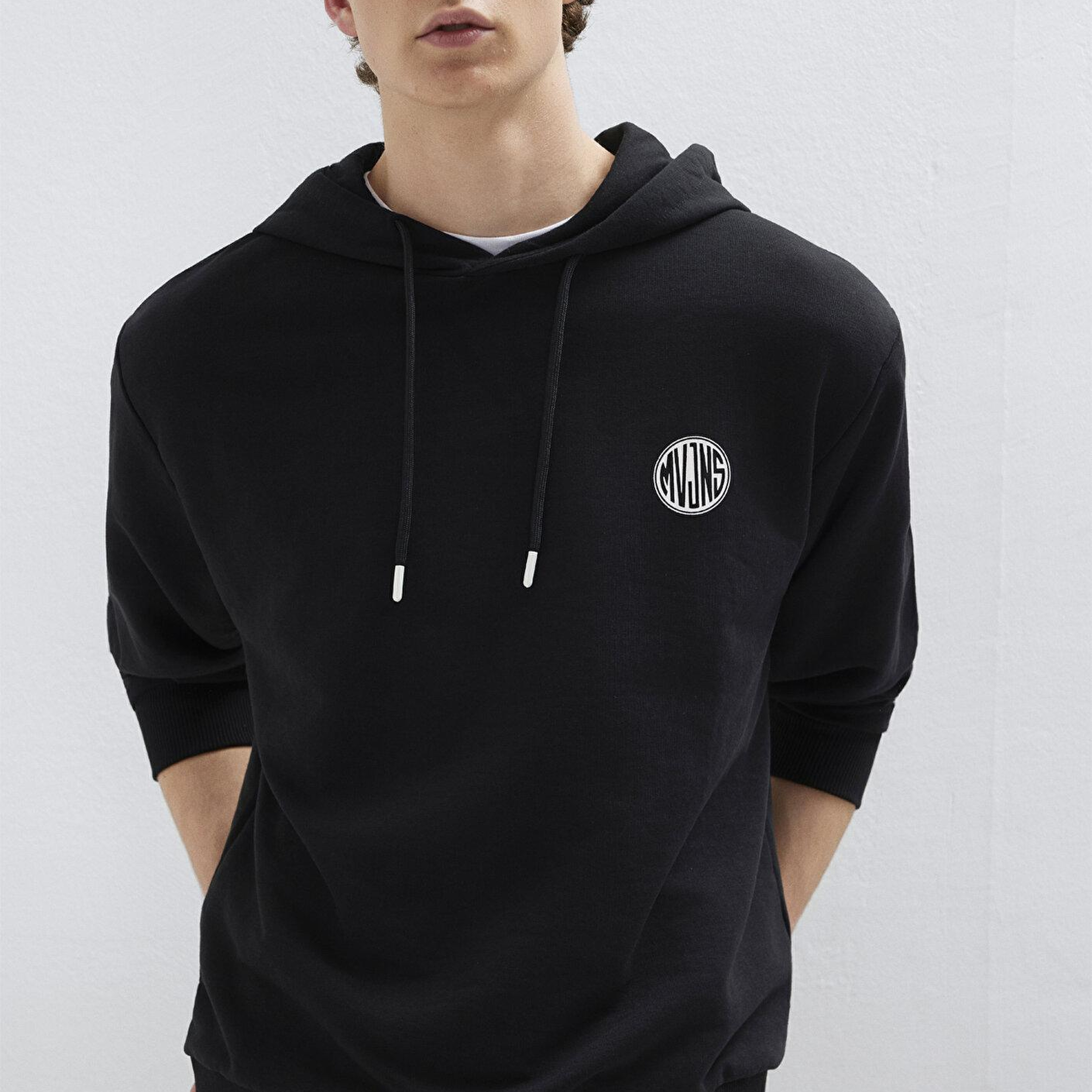 Mavi MVJNS Logo Baskılı Kapüşonlu Siyah Sweatshirt 0611786-900