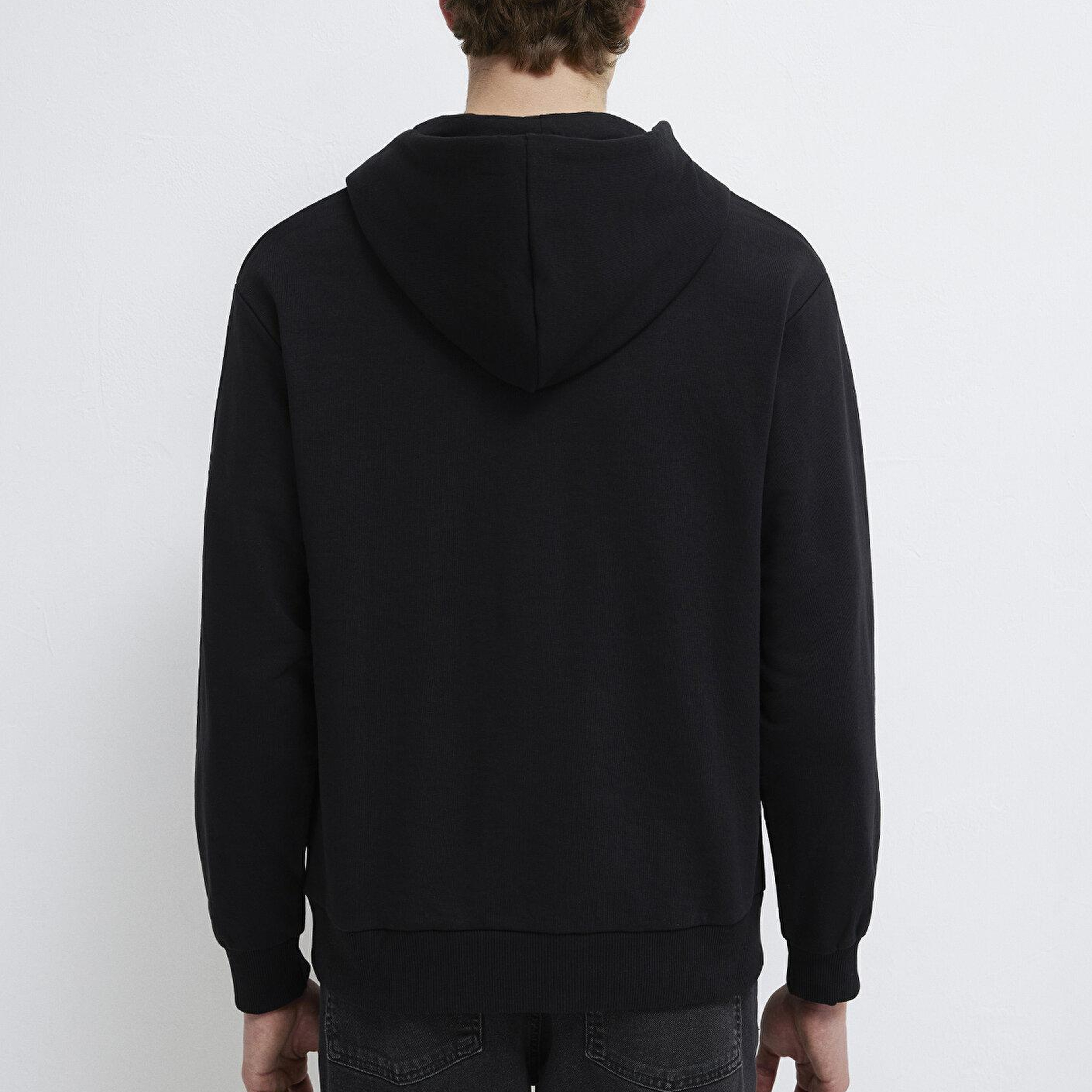 Mavi MVJNS Logo Baskılı Kapüşonlu Siyah Sweatshirt 0611786-900