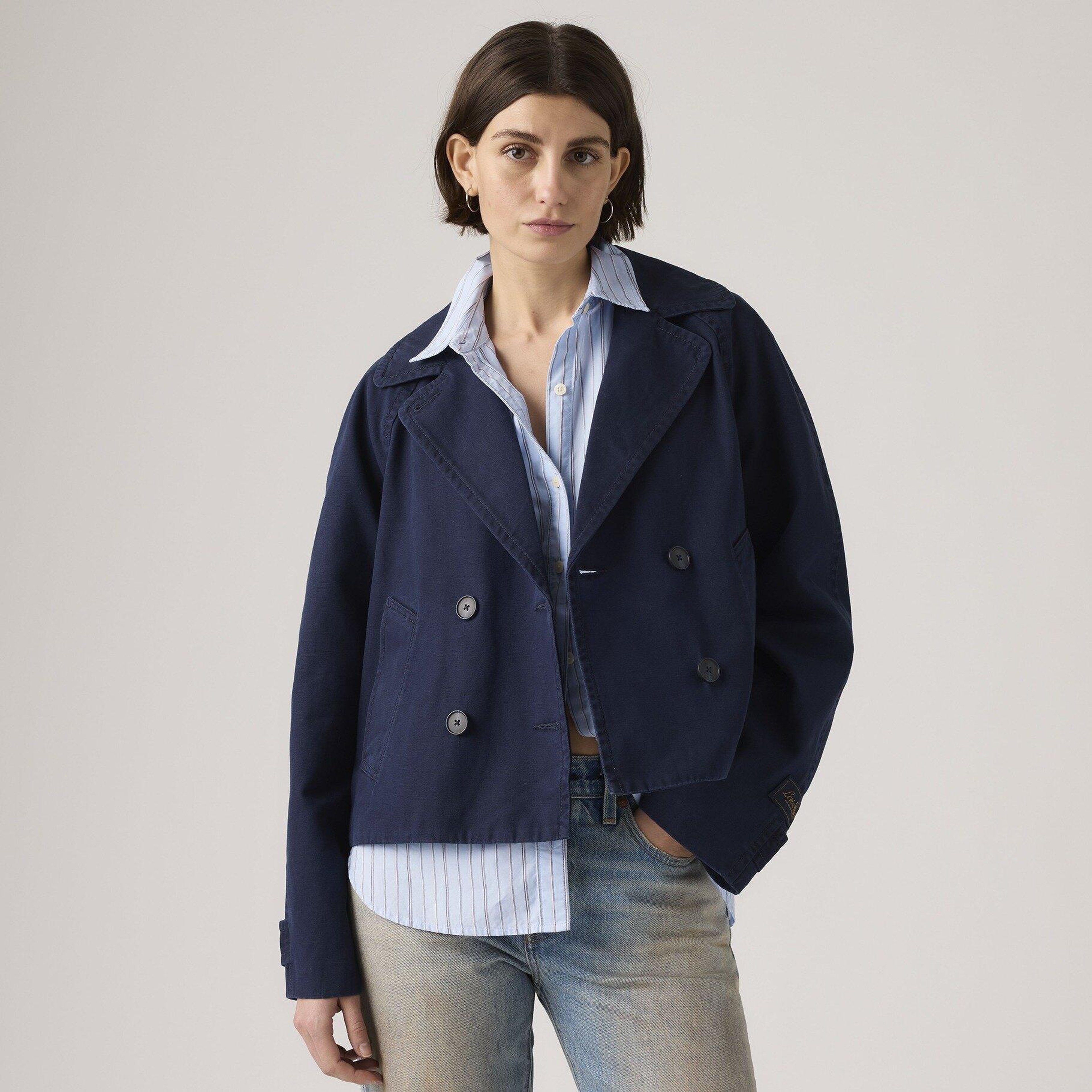 Bree Cropped Swing Trench Ceket Mont