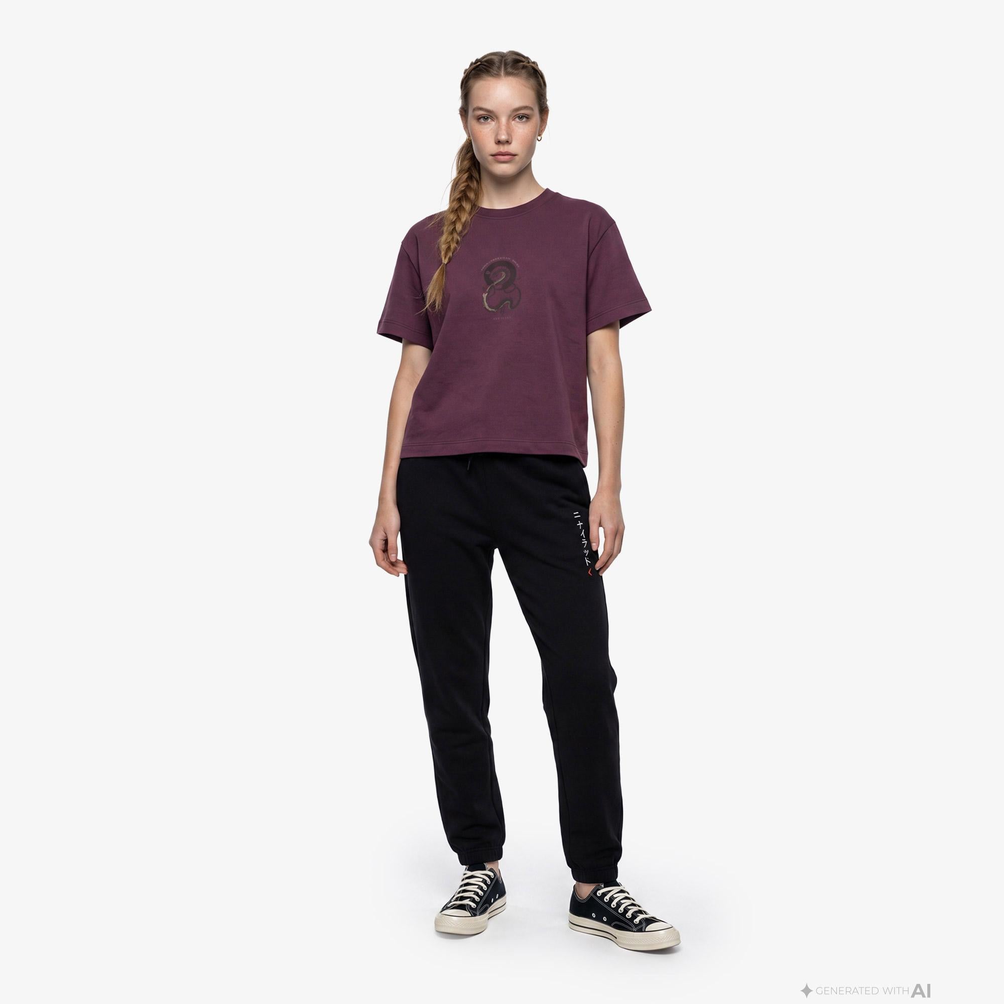 UNITED4 Regular Fit Kadın Bordo T-Shirt