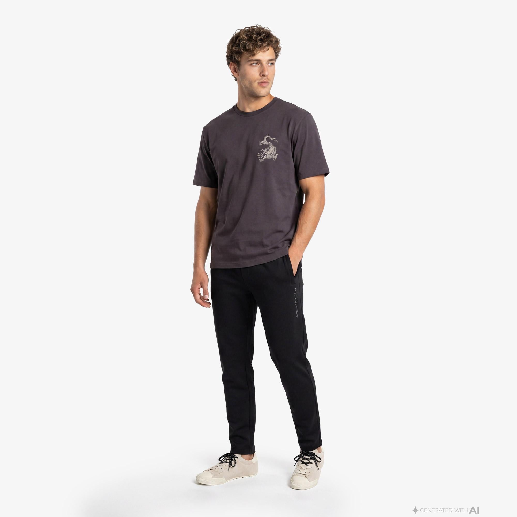 UNITED4 Regular Fit Erkek Kahverengi T-Shirt