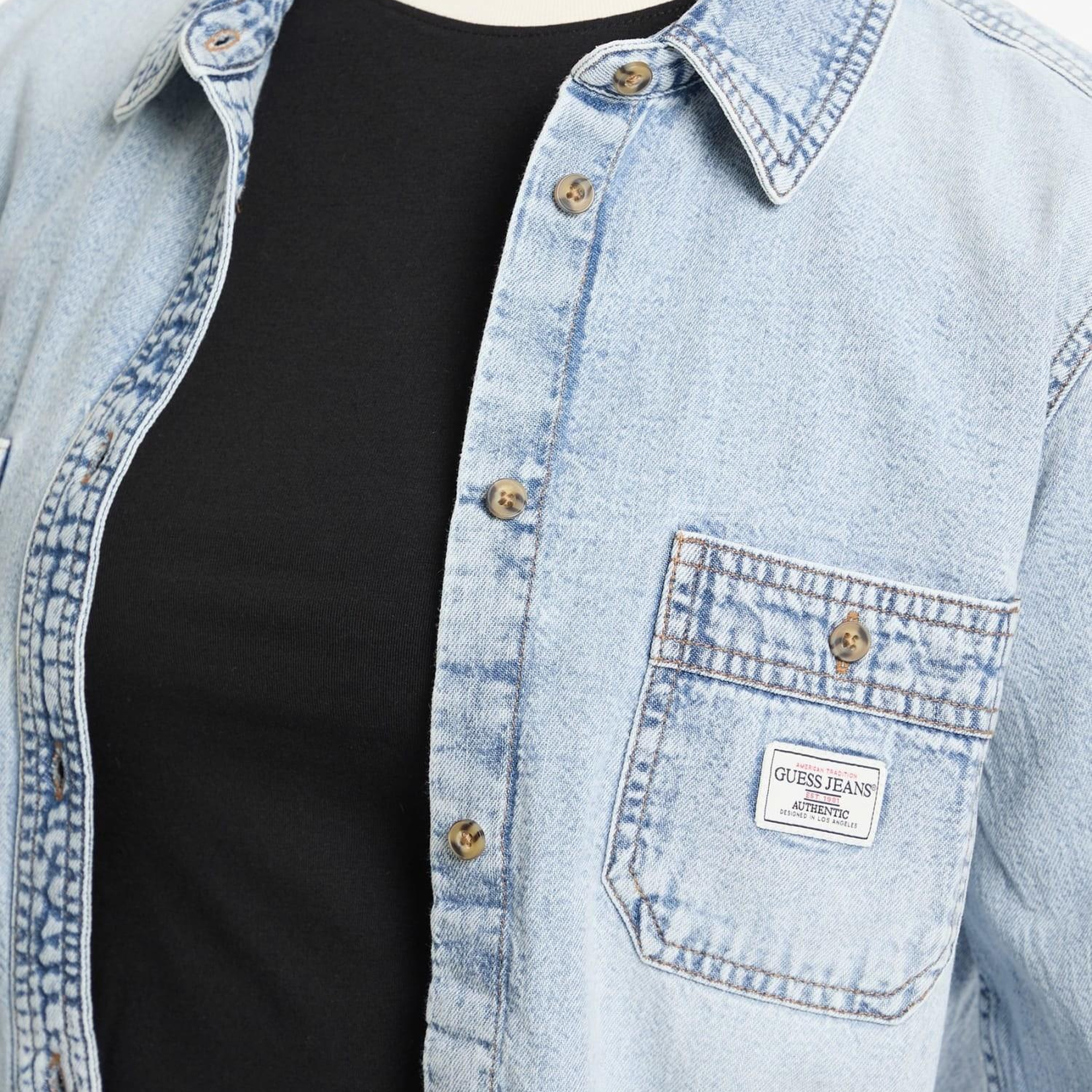 Guess Jeans Regular Kadın Denim Gömlek
