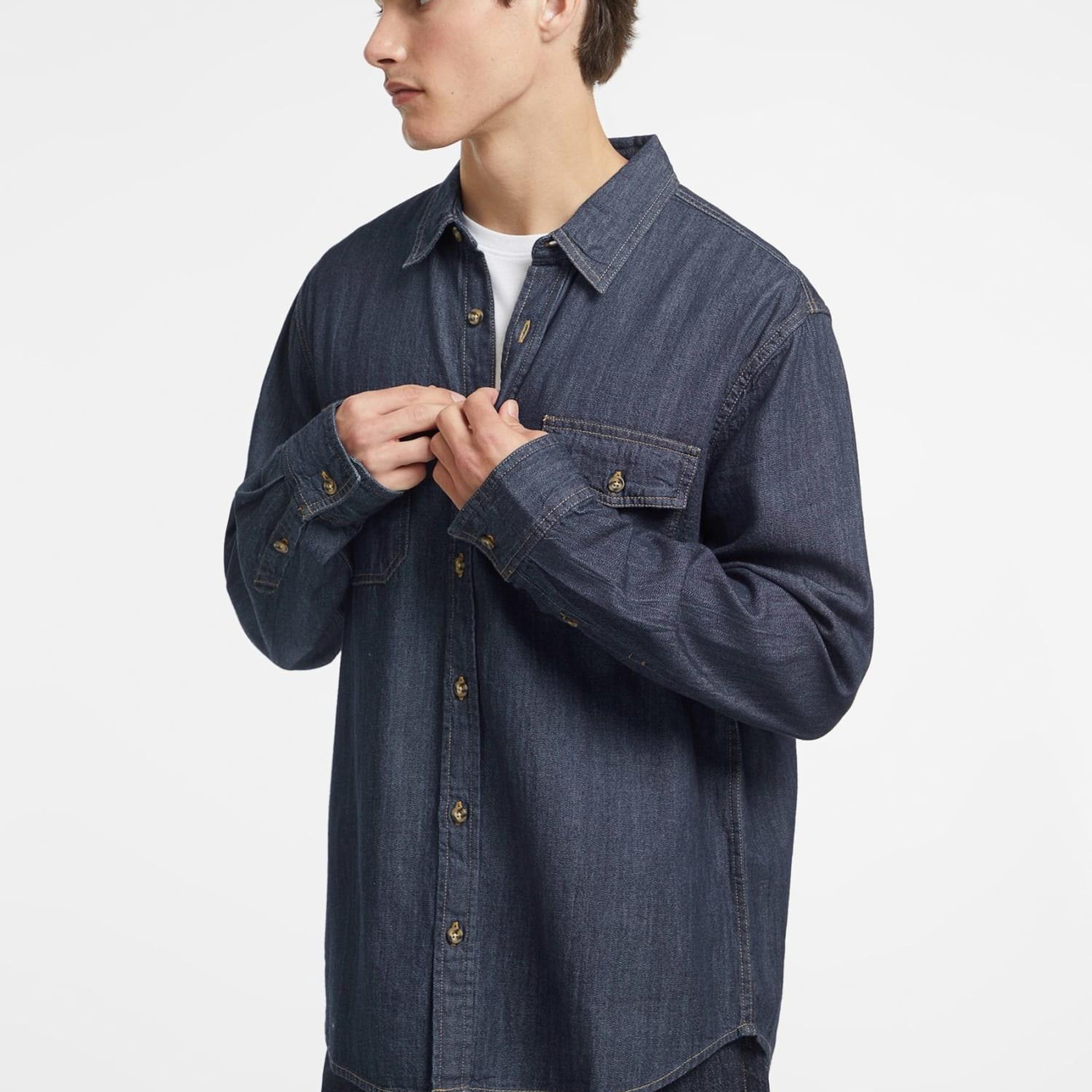 Guess Jeans Erkek Regular Fit Denim Gömlek
