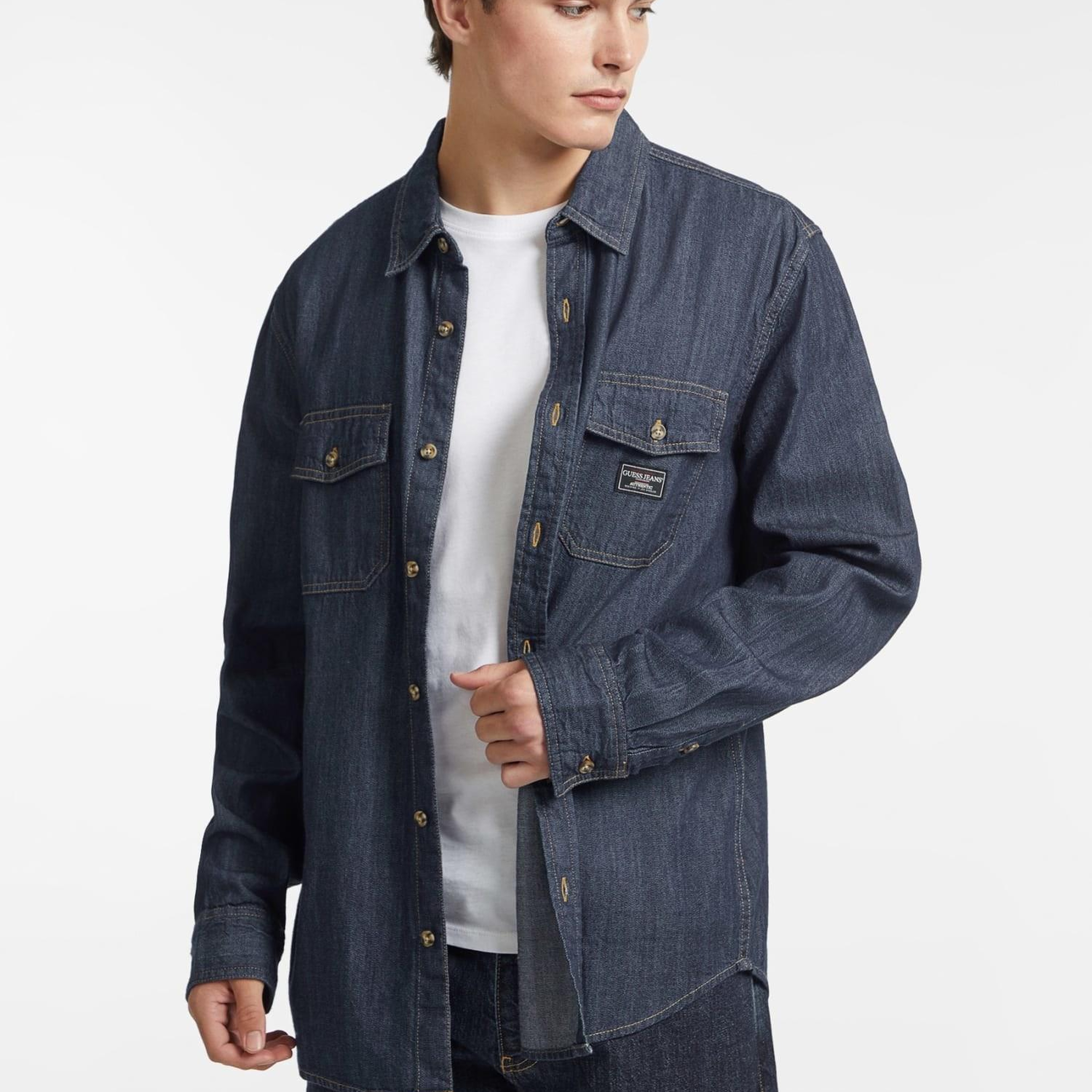 Guess Jeans Erkek Regular Fit Denim Gömlek