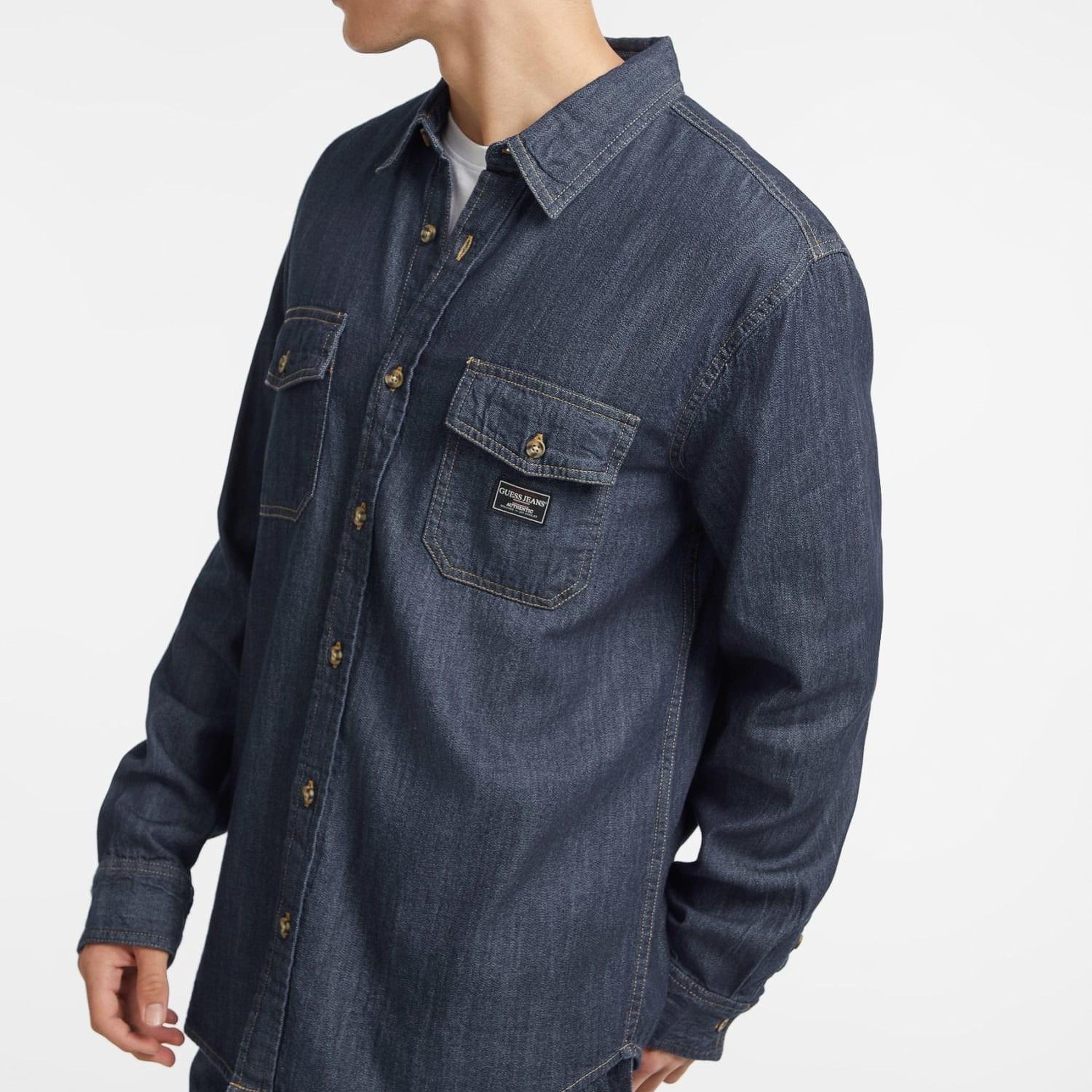 Guess Jeans Erkek Regular Fit Denim Gömlek