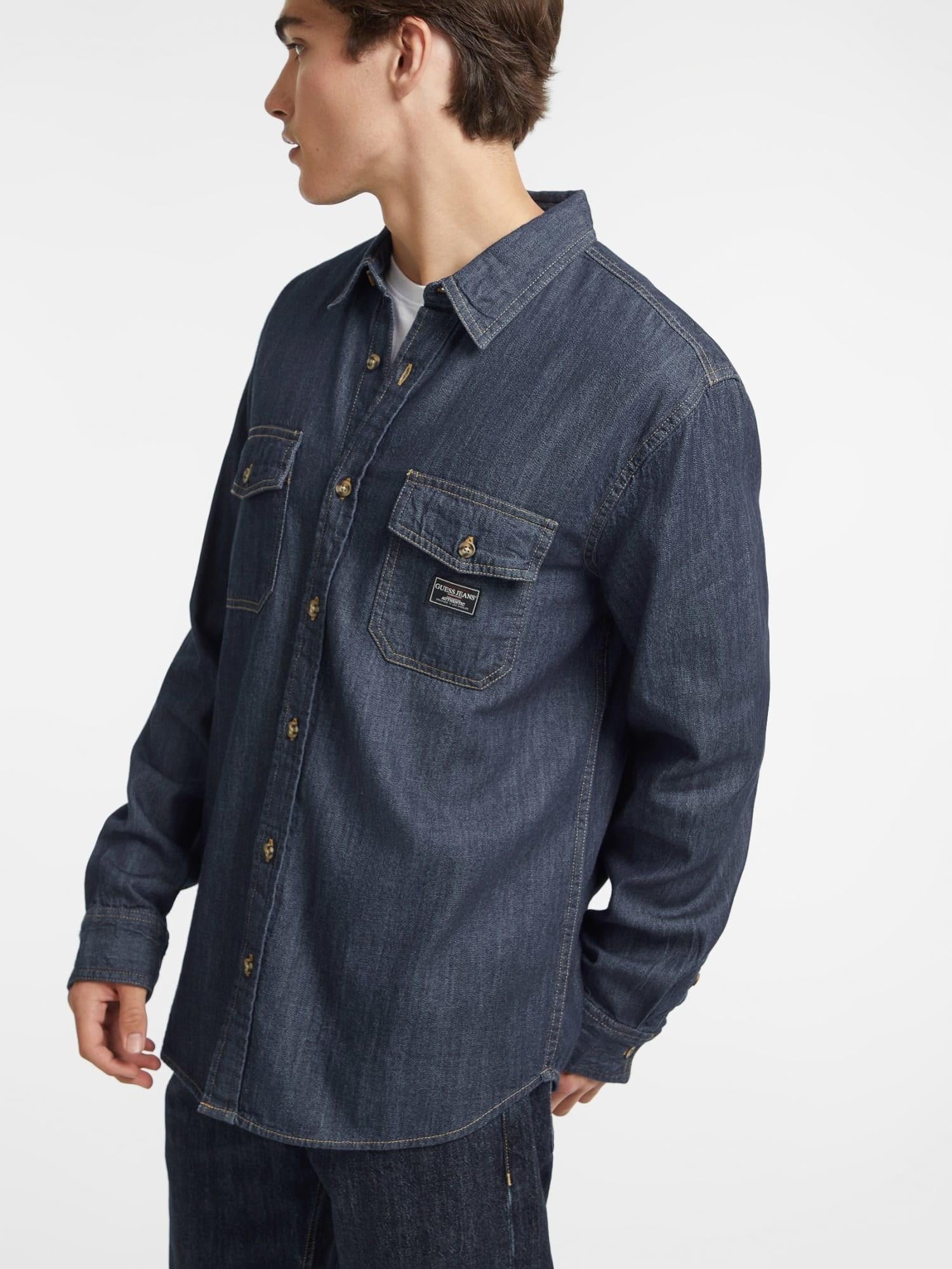 Guess Jeans Erkek Regular Fit Denim Gömlek