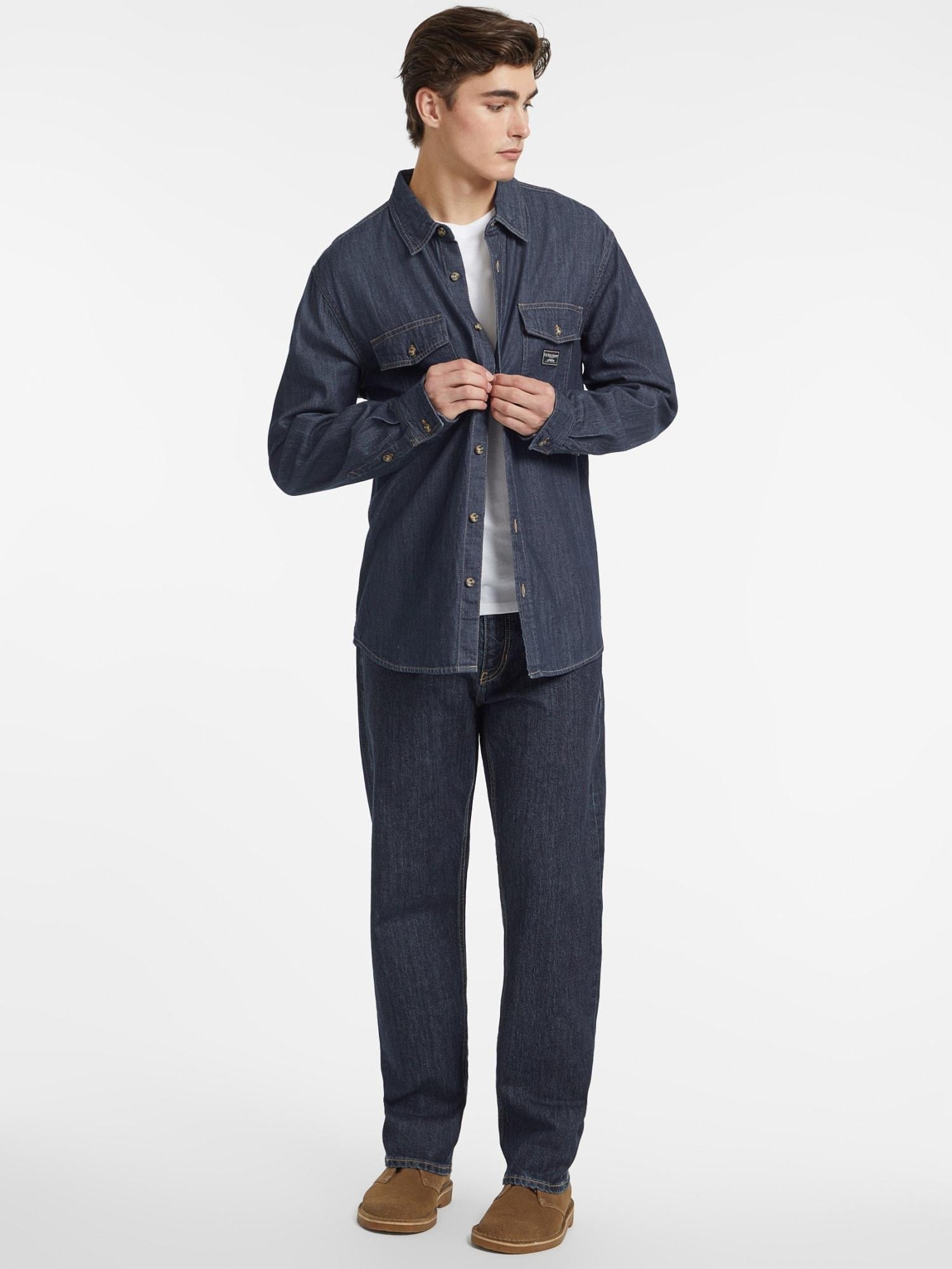 Guess Jeans Erkek Regular Fit Denim Gömlek