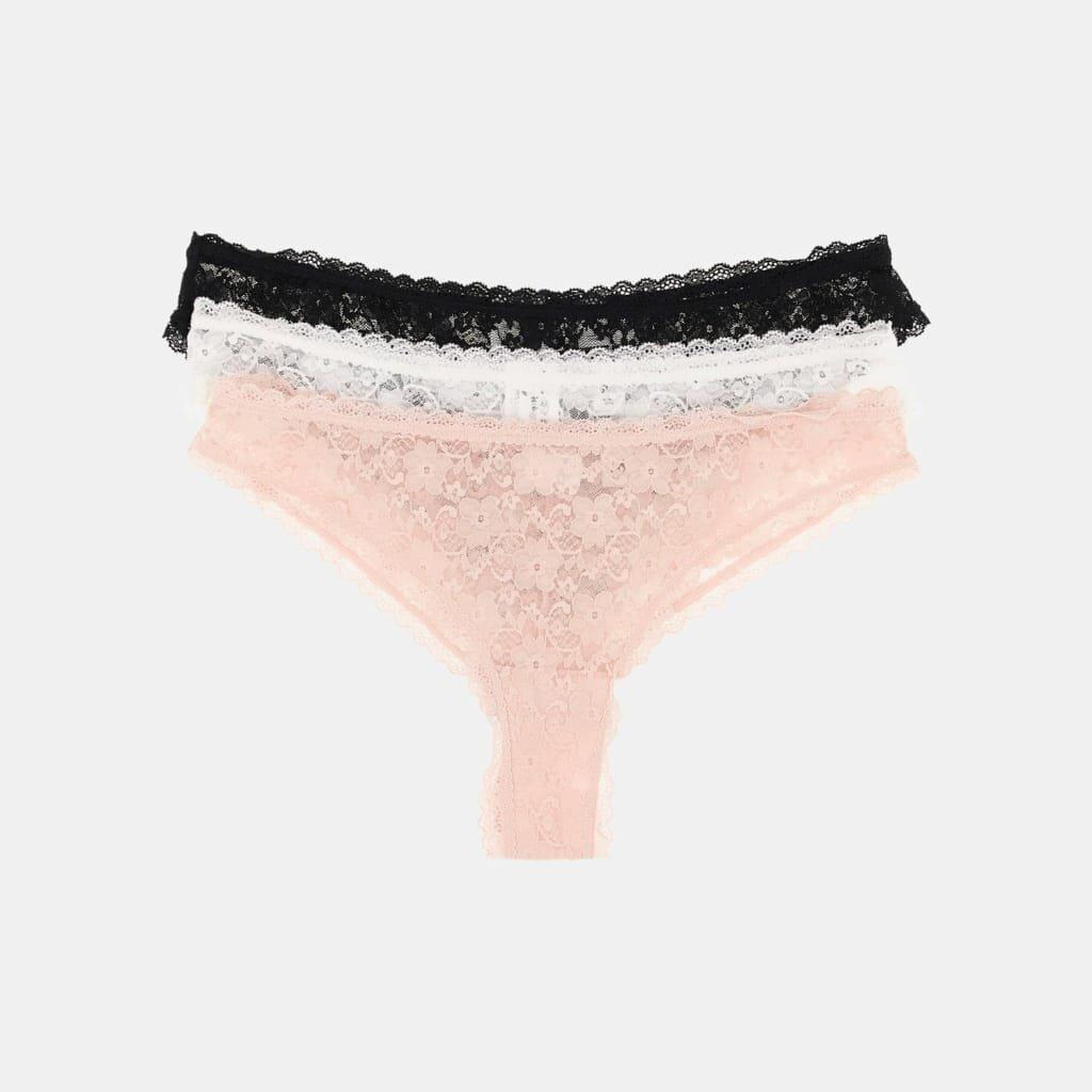 Basic Lace Kadın Brief 3'Lü Külot Paketi
