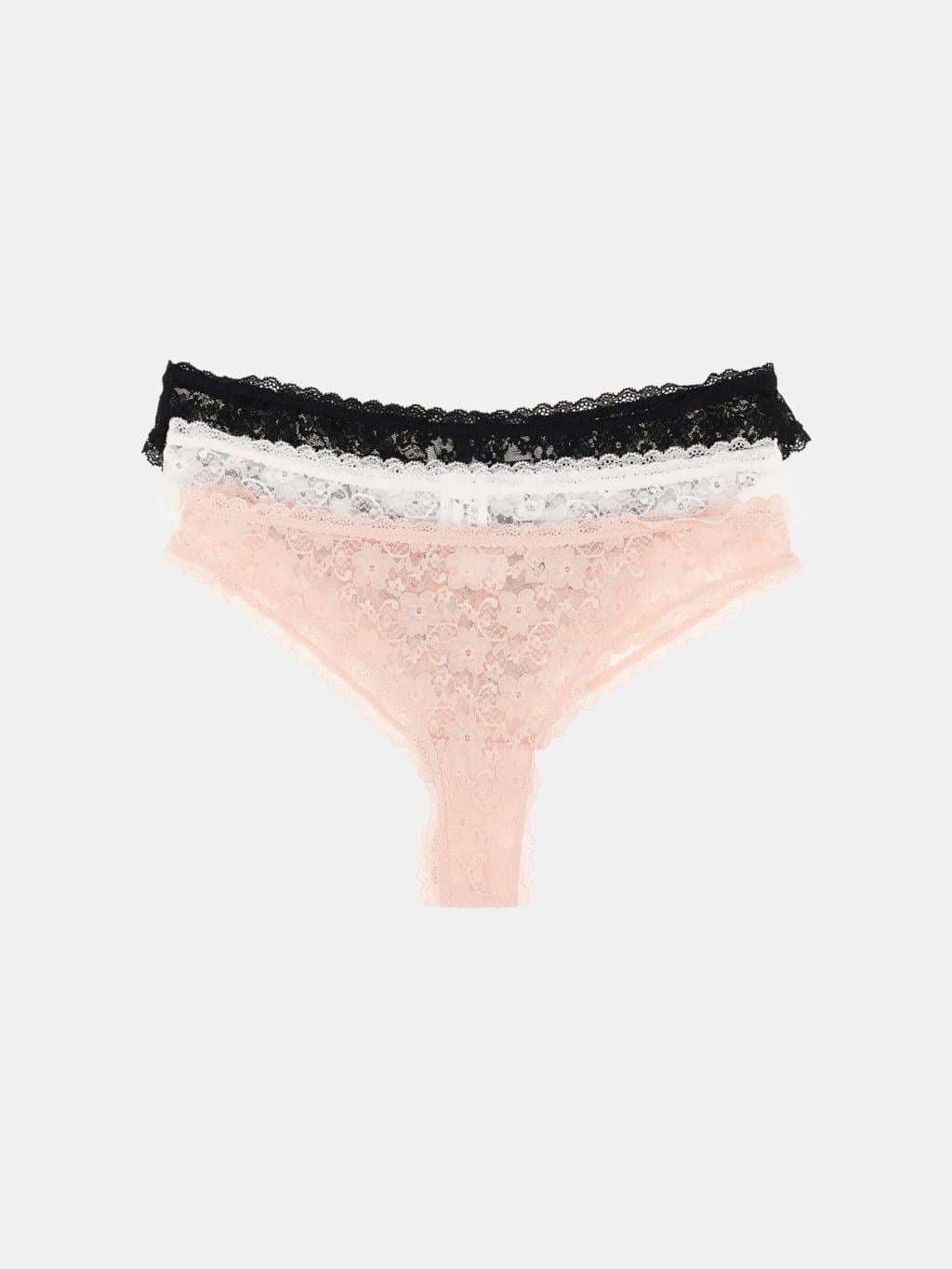 Basic Lace Kadın Brief 3'Lü Külot Paketi