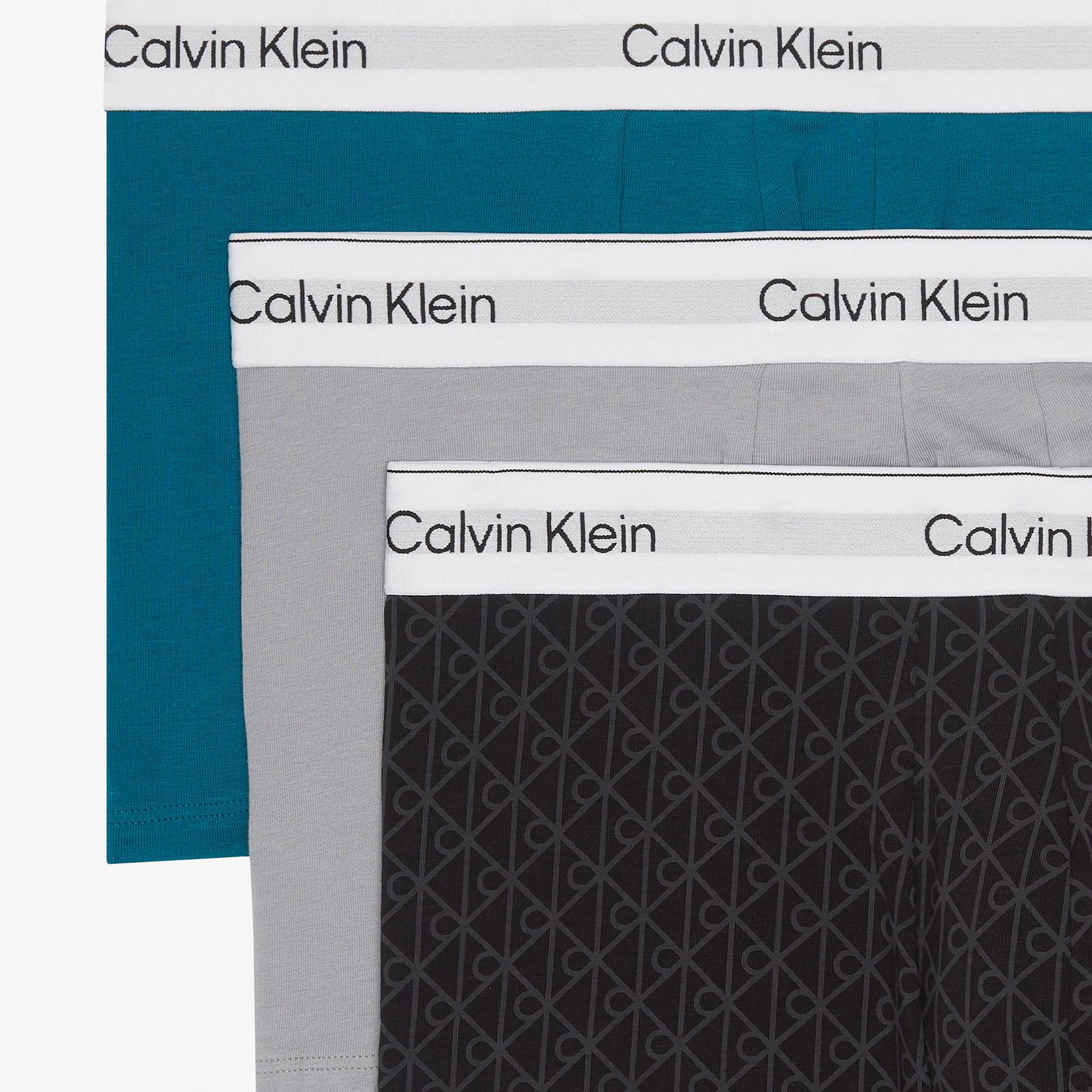 Calvin Klein Trunk Erkek Siyah/Gri/Mavi 3'lü Boxer