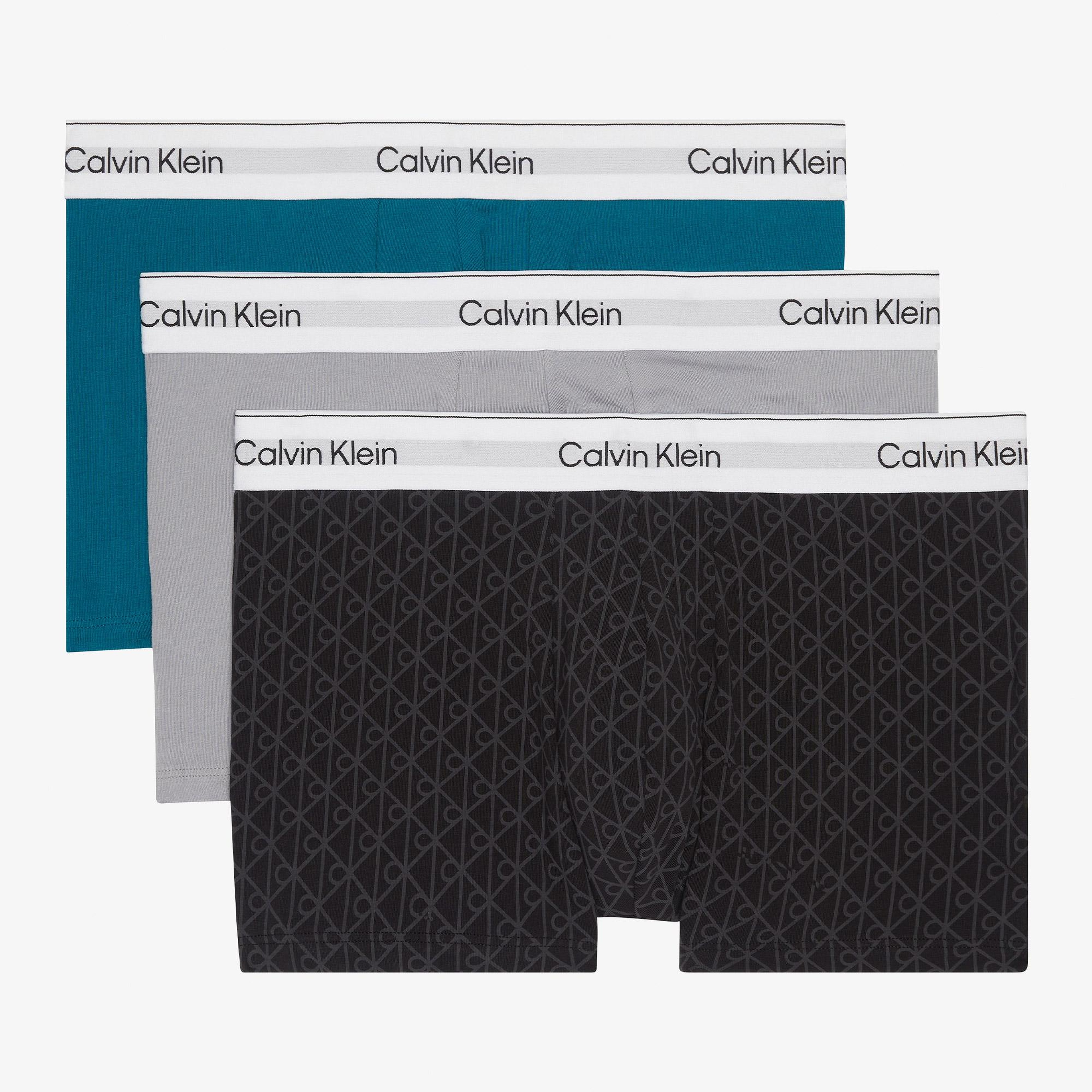 Calvin Klein Trunk Erkek Siyah/Gri/Mavi 3'lü Boxer