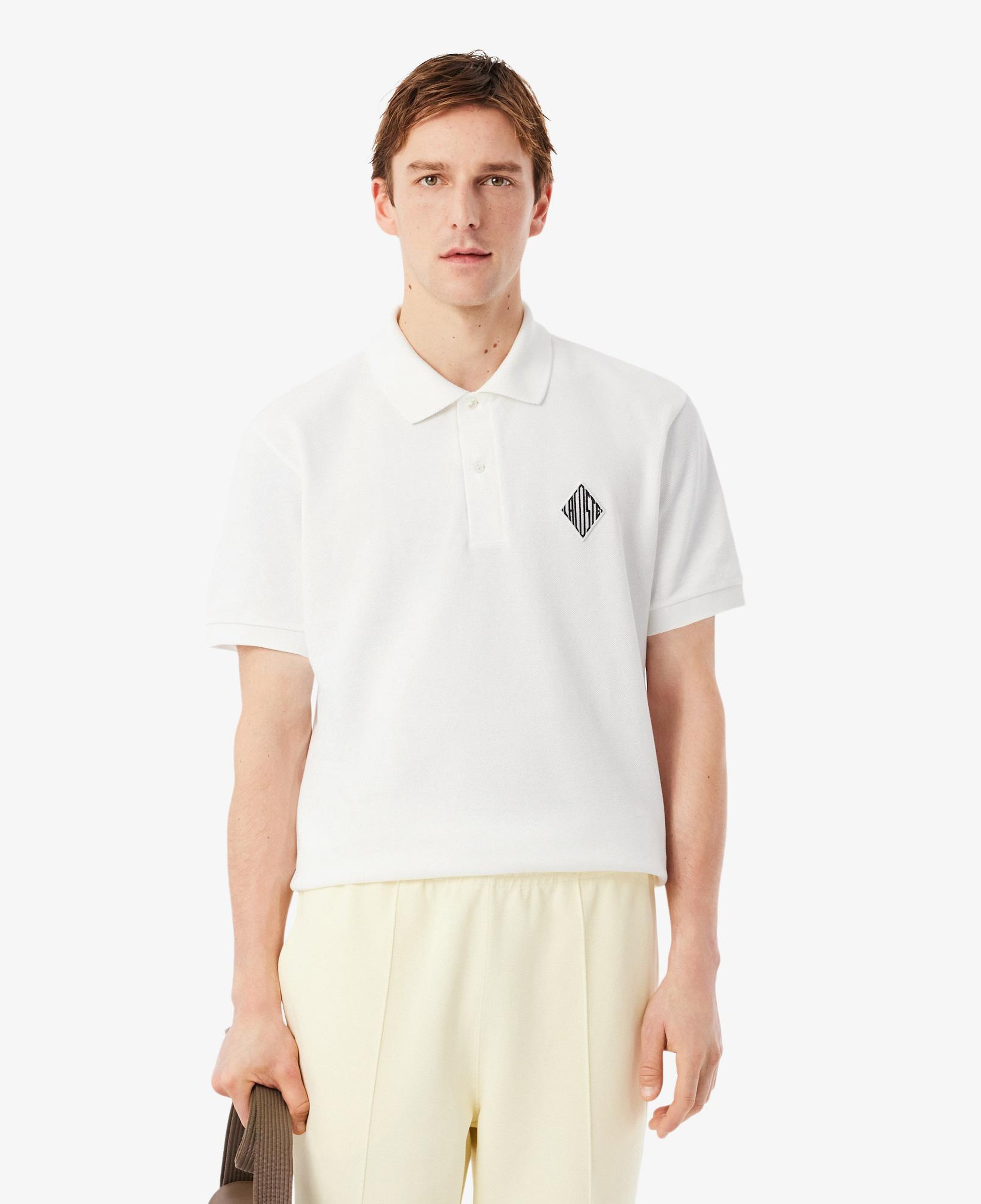 Erkek Classic Fit Beyaz Polo