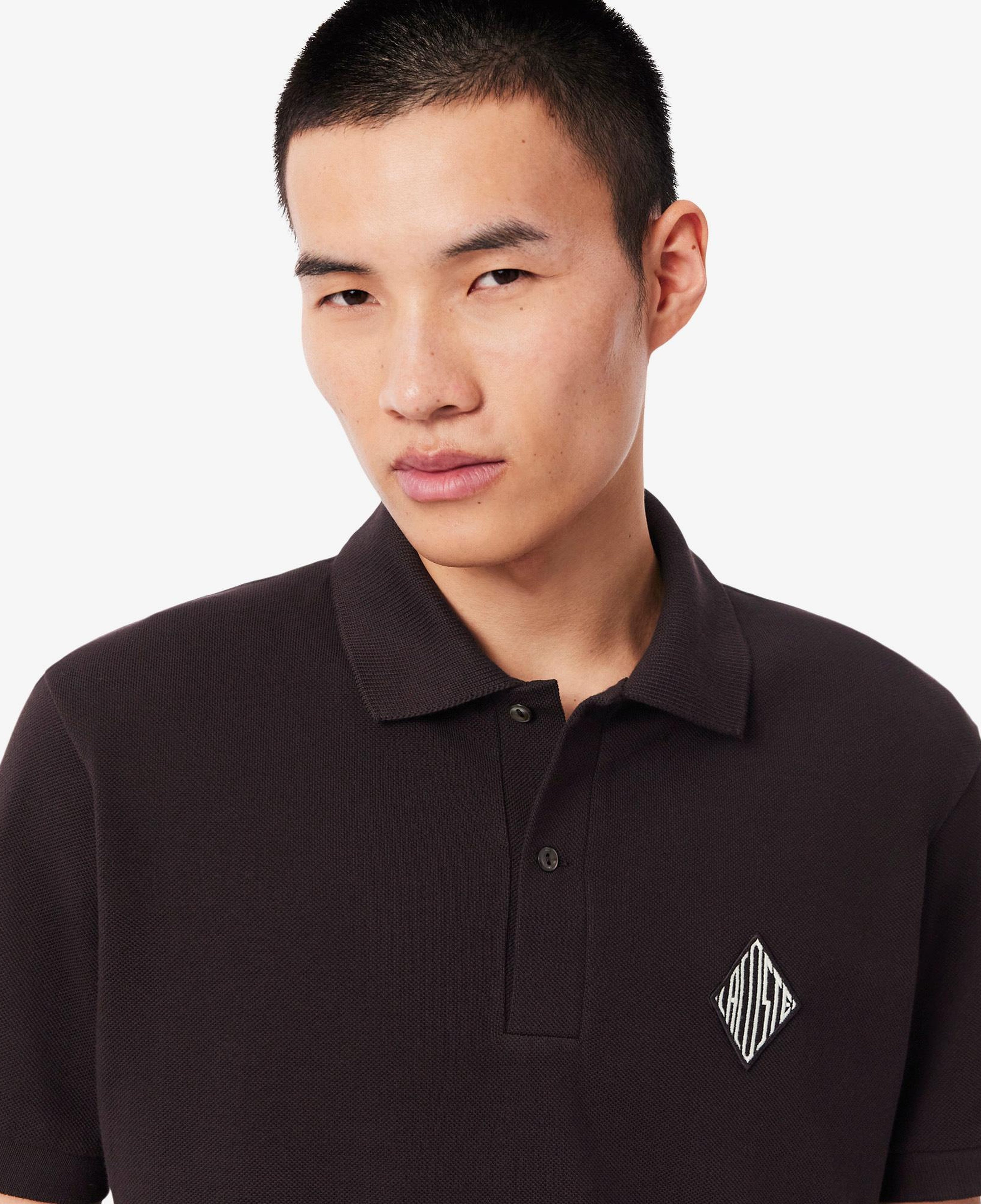 Erkek Classic Fit Koyu Kahverengi Polo
