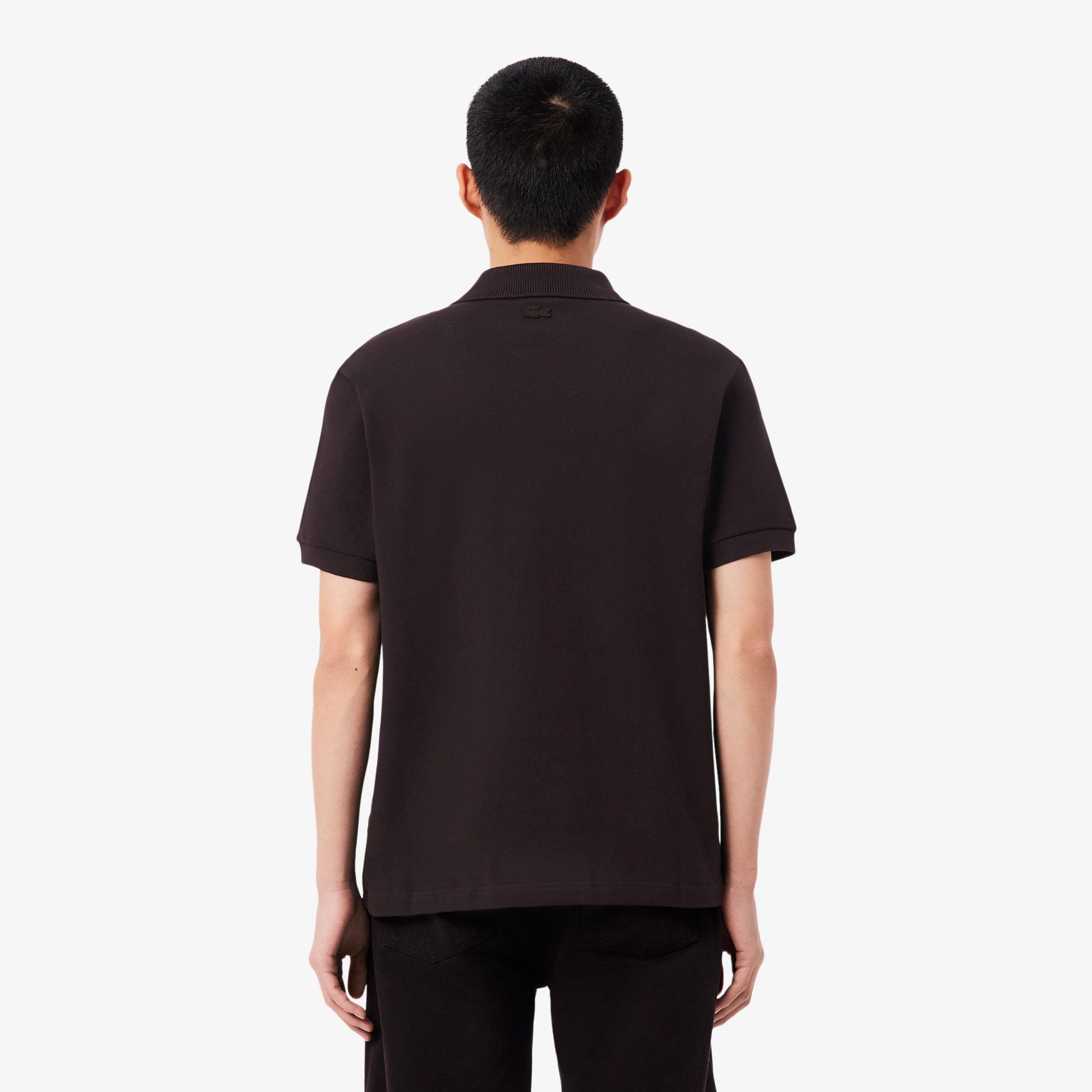 Erkek Classic Fit Koyu Kahverengi Polo