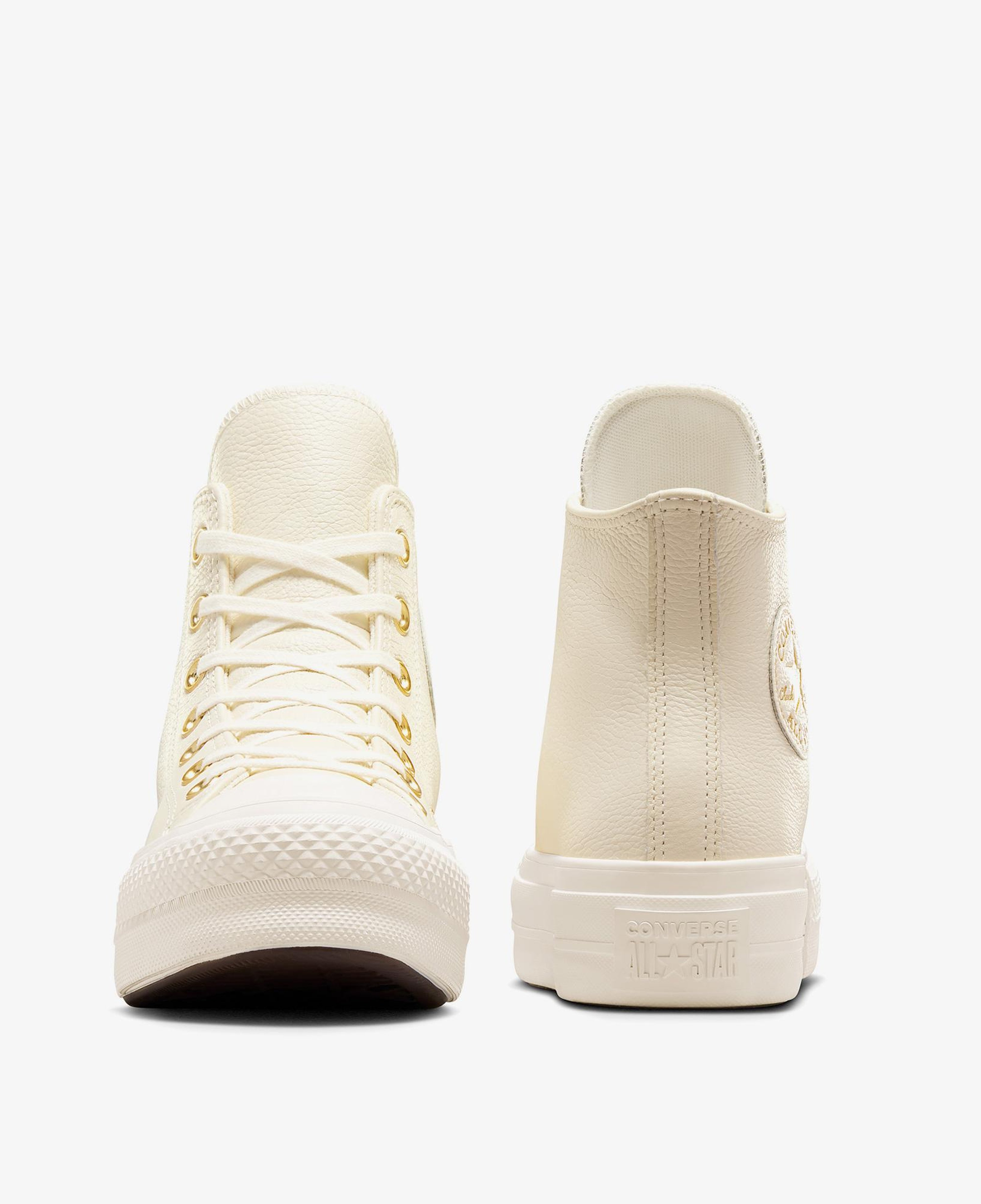 Converse Chuck Taylor All Star Lift Kadın Krem Deri Sneaker